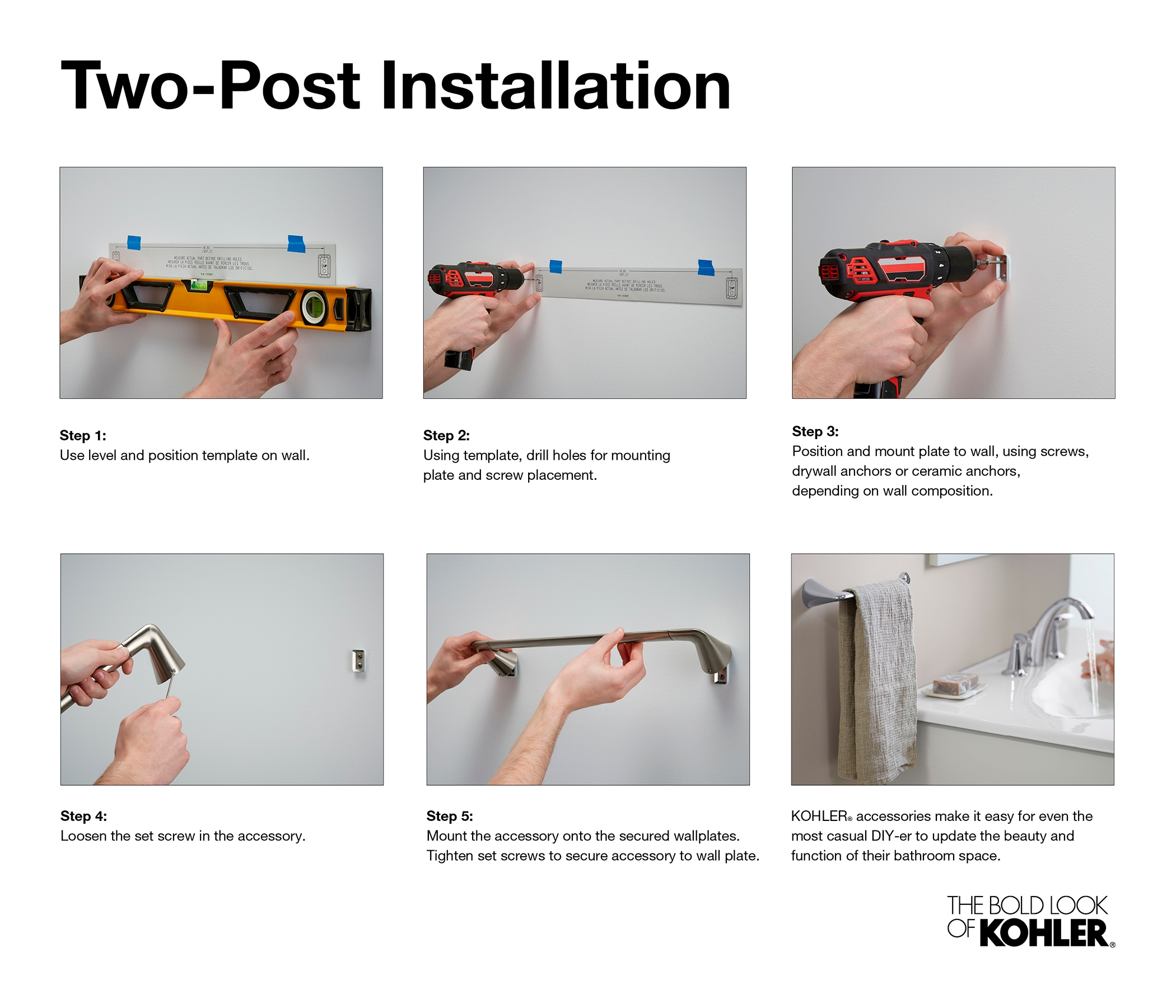 Purist® 30" Wall Mounted Towel Bar