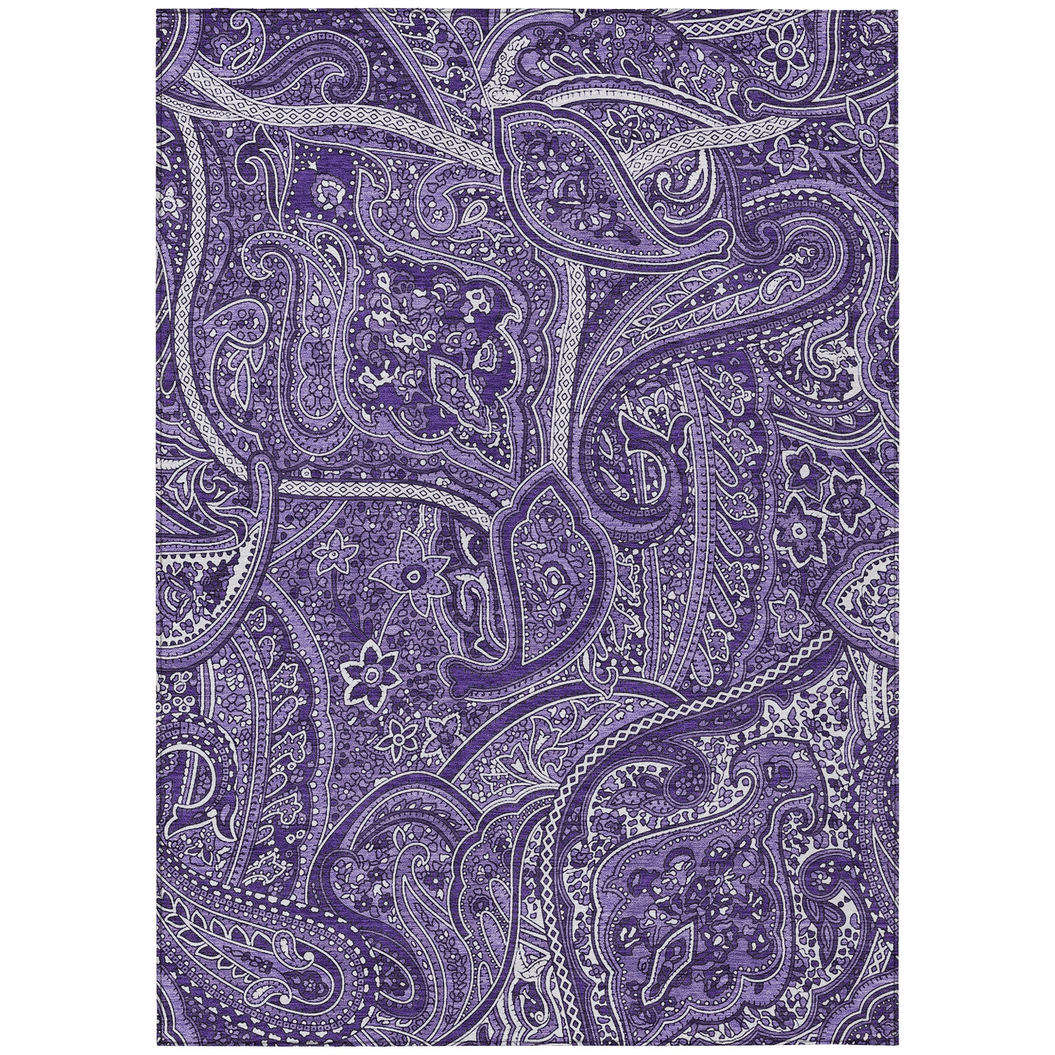 Addison Rugs Chantille ACN623PP 8 X 10 (ft) Purple Indoor/Outdoor Geometric Machine Washable Area Rug