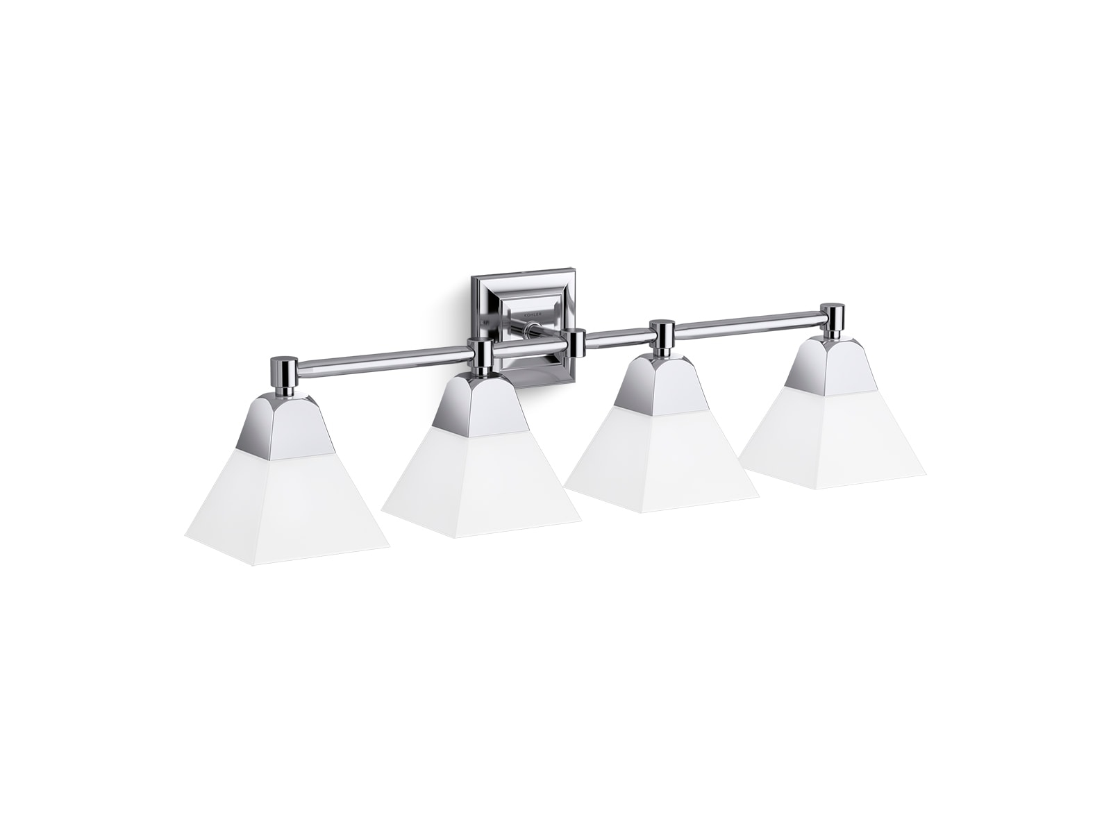 Elegant Crown Molding Inspired 4-Light Polished Chrome Sconce