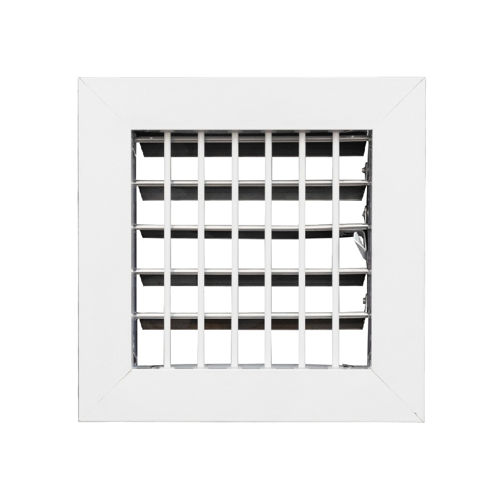 ACLaminaire 6-in x 6-in Adjustable Aluminum White Sidewall/Ceiling Register