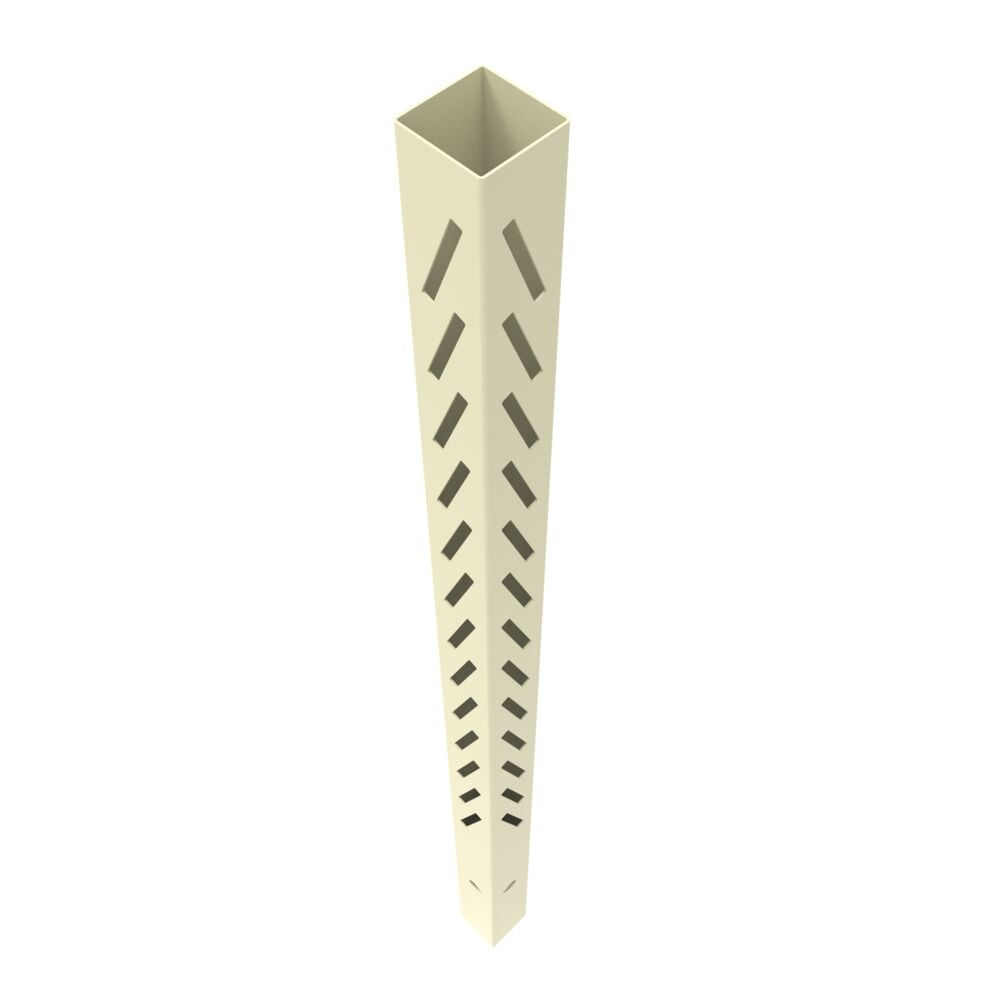Freedom Louvered 8.5-ft H x 6-in W Sand Vinyl Corner Fence post (Assembled)