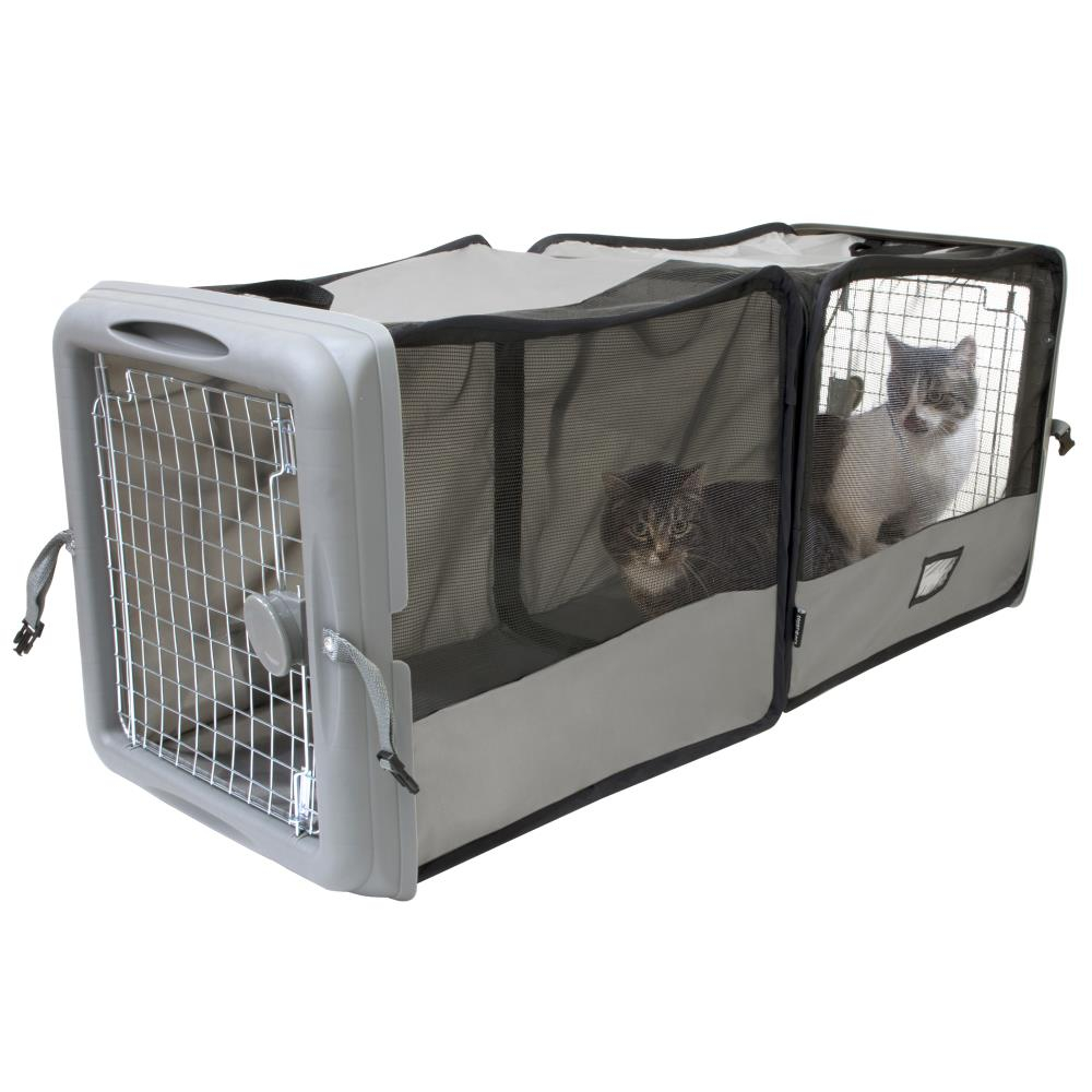 Large Portable Waterproof Pet Travel Kennel with Mesh Panels