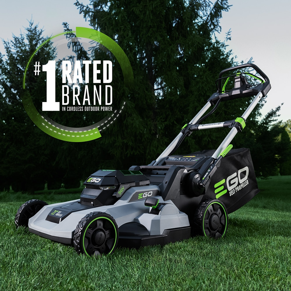 EGO POWER+ 21” 6.0Ah Battery Powered Self-Propelled Walk-Behind Lawn Mower, 50 Minutes Run Time