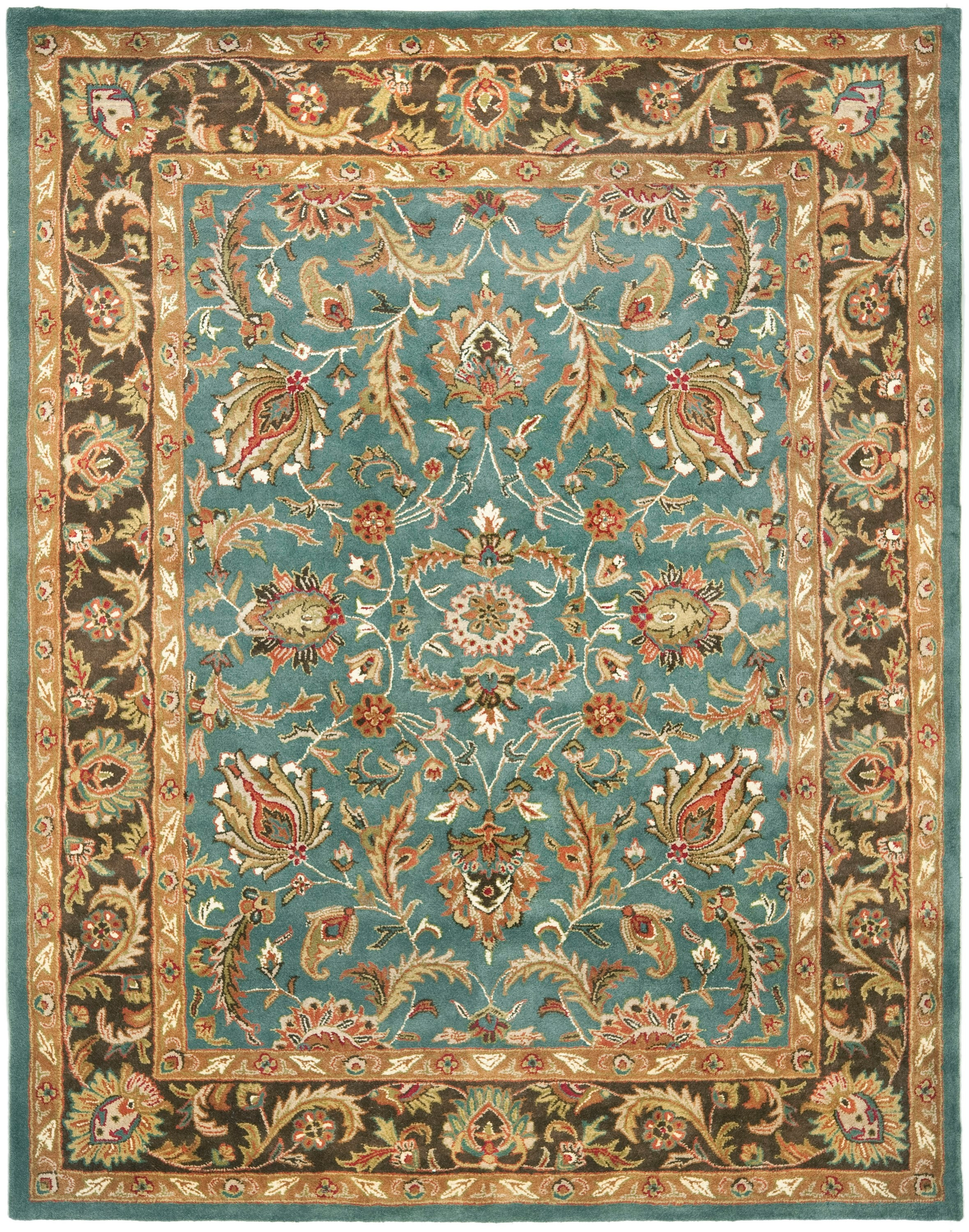 SAFAVIEH Heritage Steward Traditional Wool Area Rug, Blue/Brown, 11' x 16'