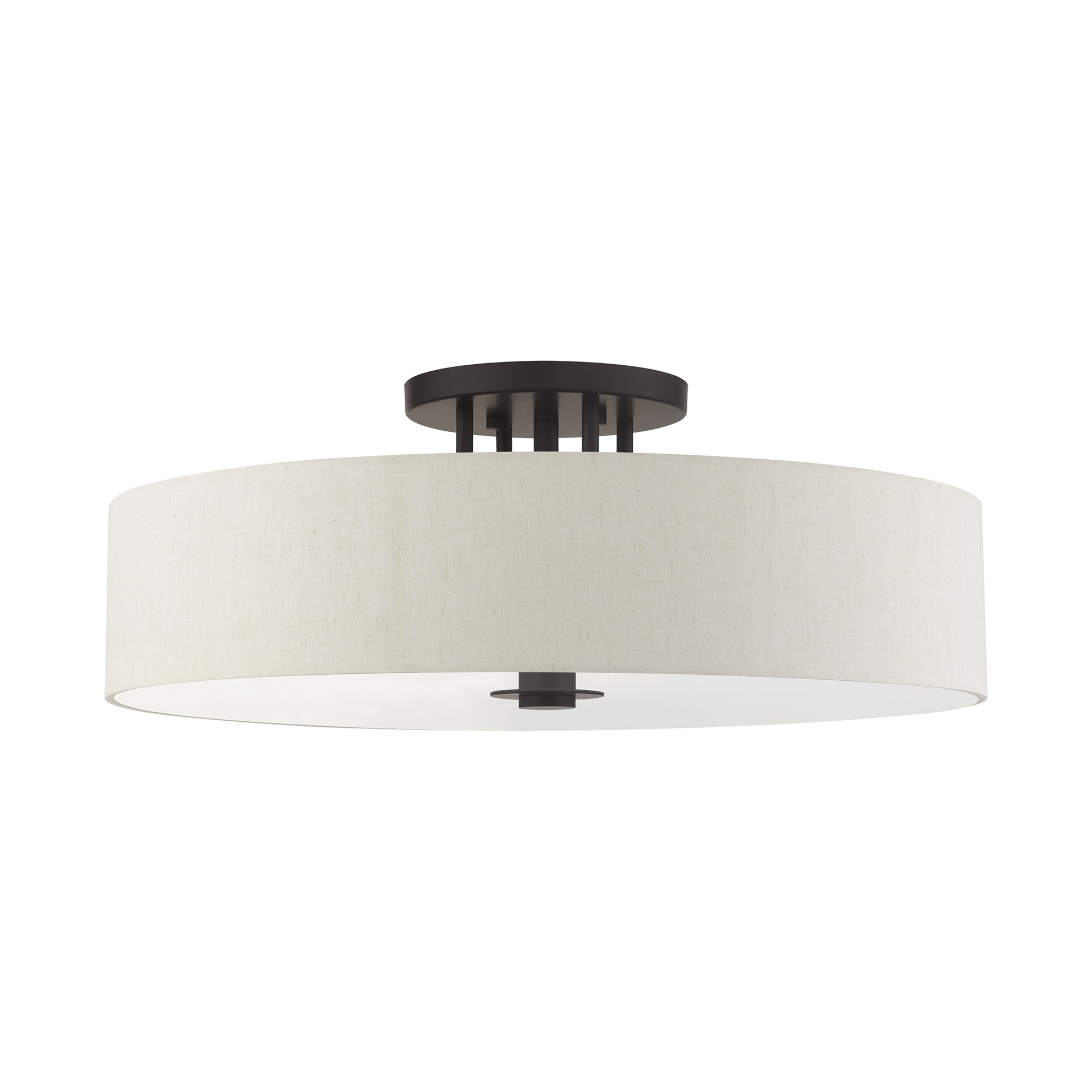 Livex Lighting Meridian 6 - Light Semi-Flush Mount in  English Bronze