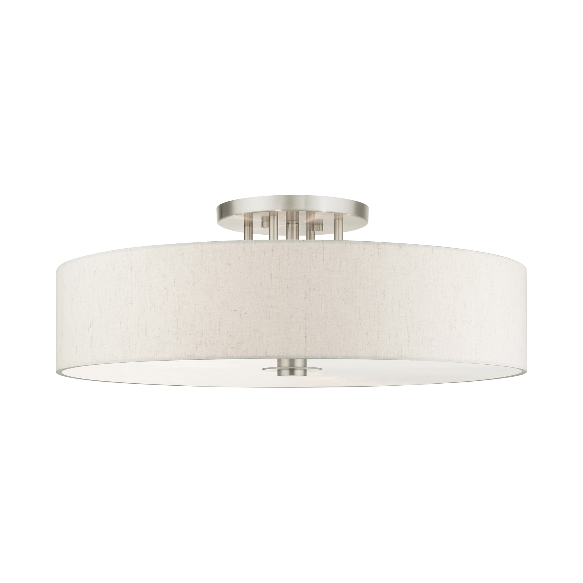 Livex Lighting Meridian 6 - Light Semi-Flush Mount in  Brushed Nickel