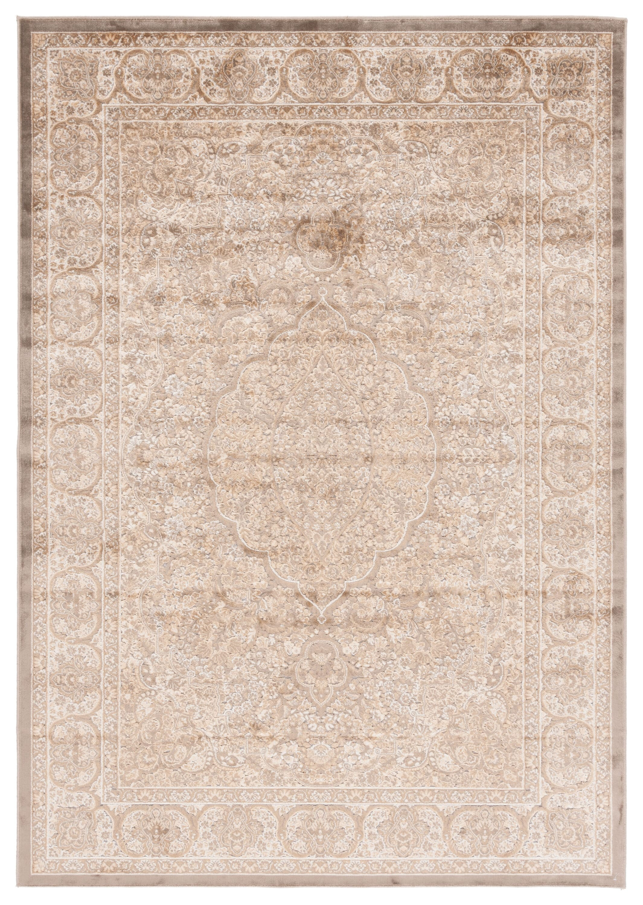 SAFAVIEH Paradise Alton Traditional Floral Area Rug, Mouse/Silver, 4' x 5'7"