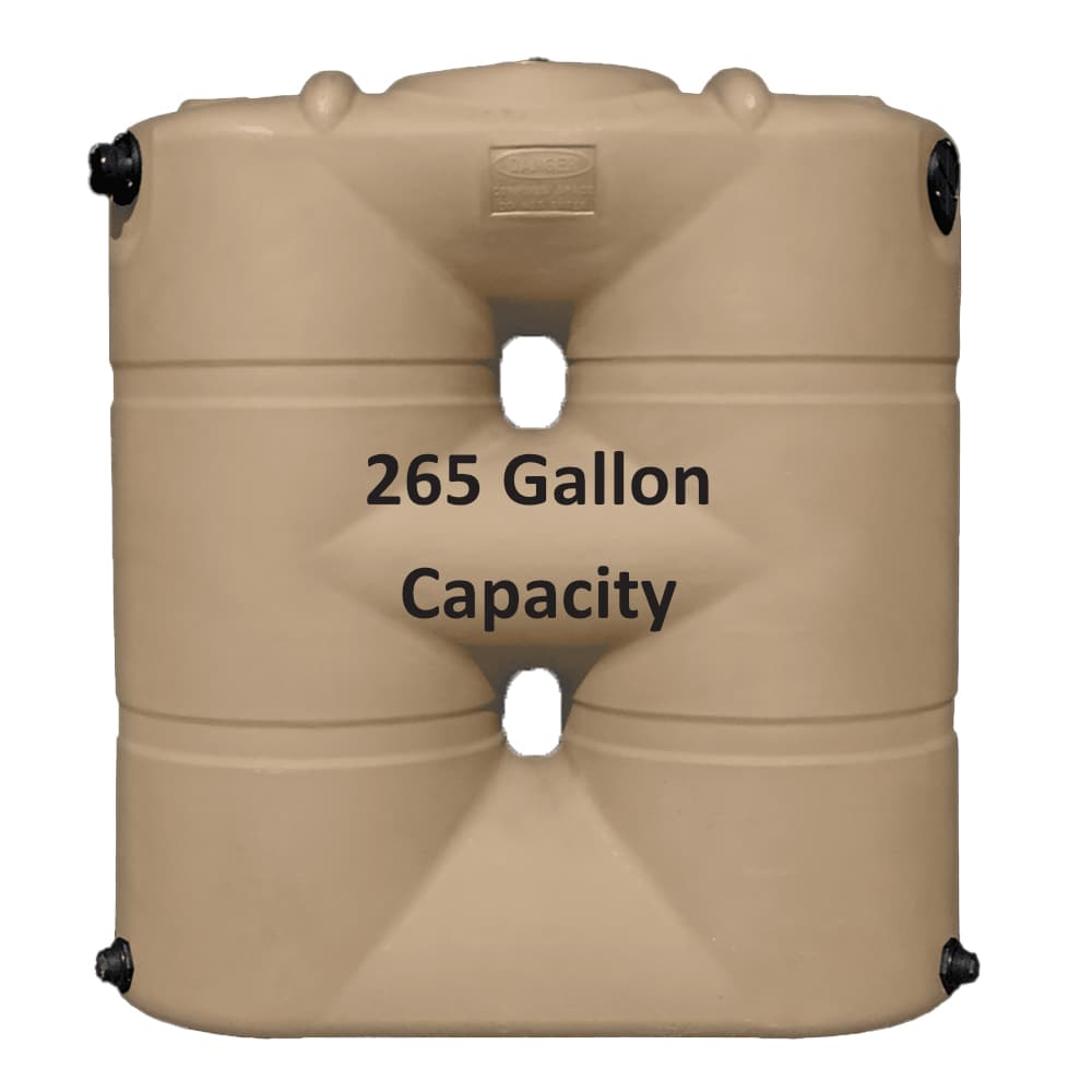 Bushman 265-Gallons Plastic Brown Water Storage Tank
