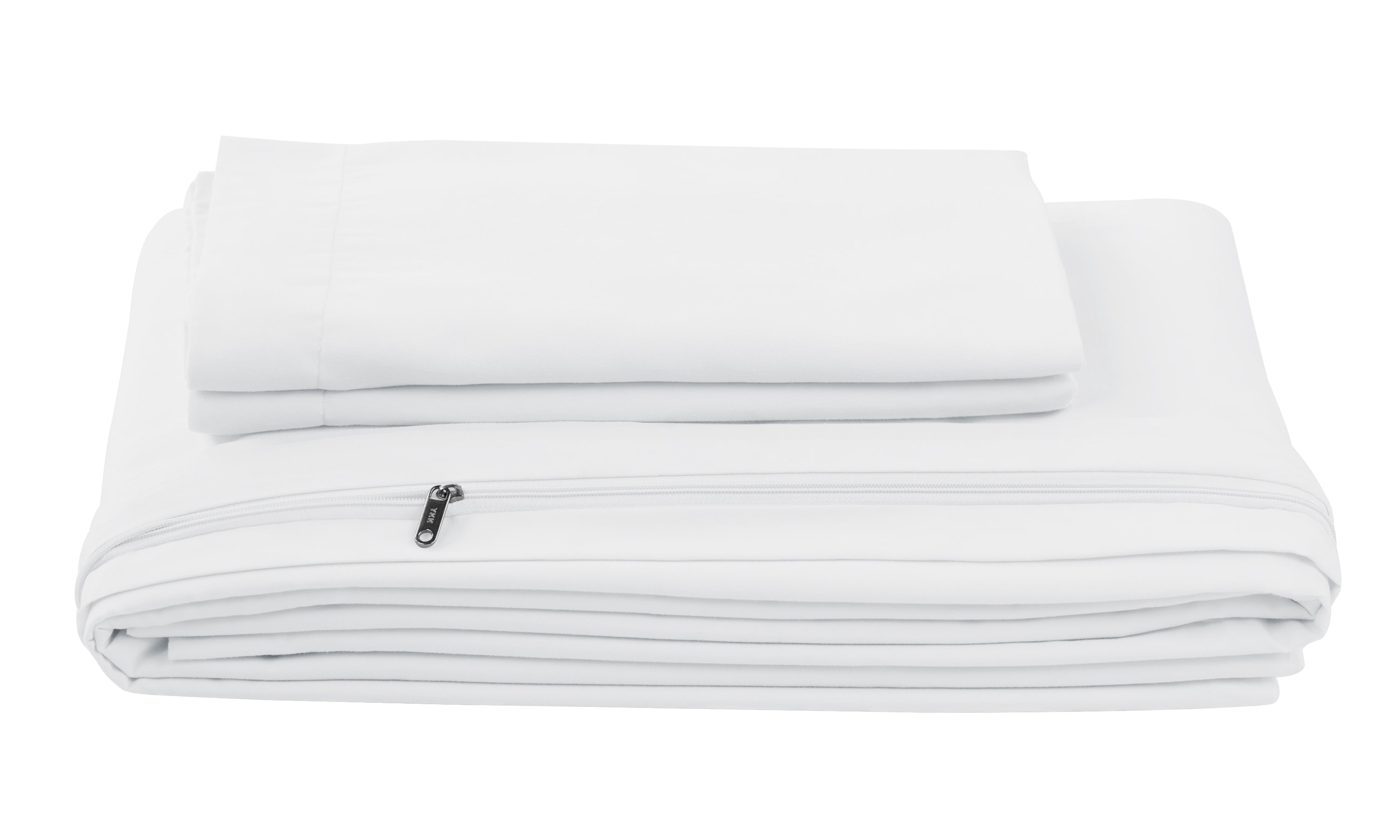 ienjoy Home Collection Soft Brushed Microfiber Duvet Cover Set, Twin, White