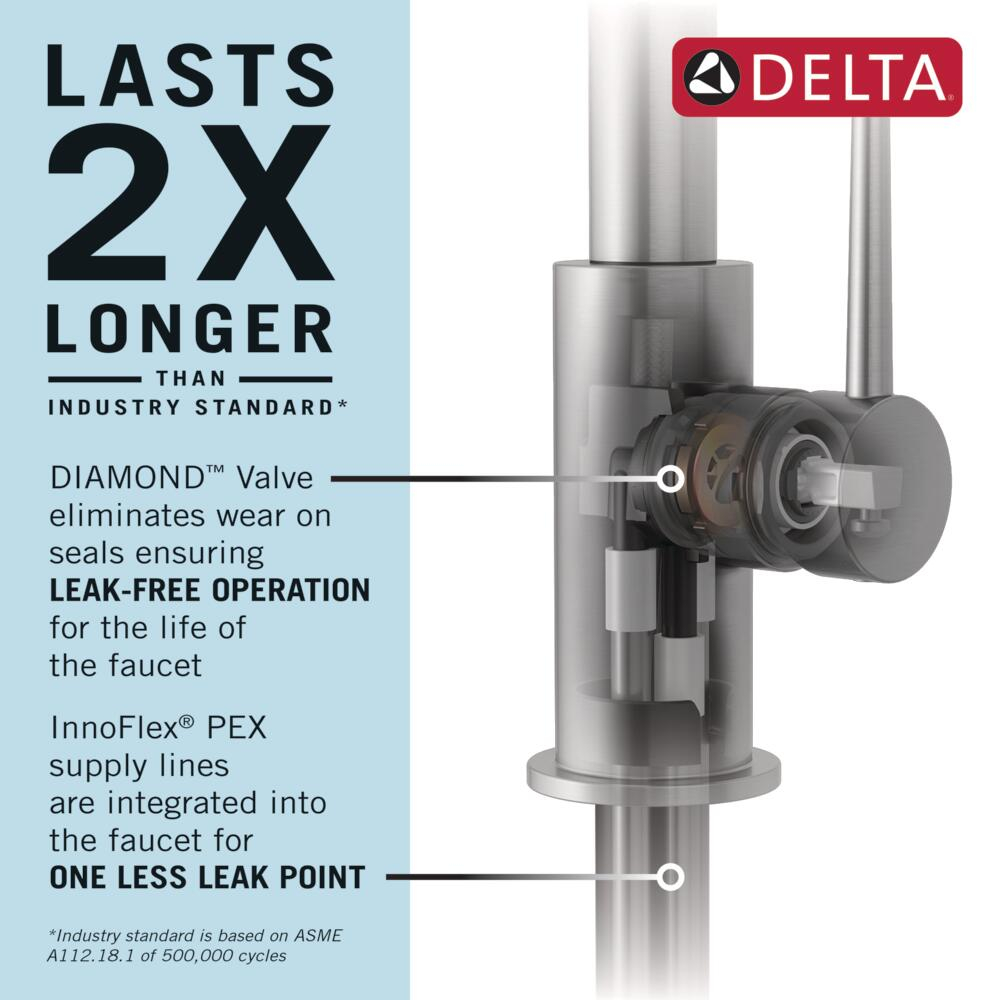 Delta 9159T-DST Touch2O Kitchen Faucet, Touch, Chrome