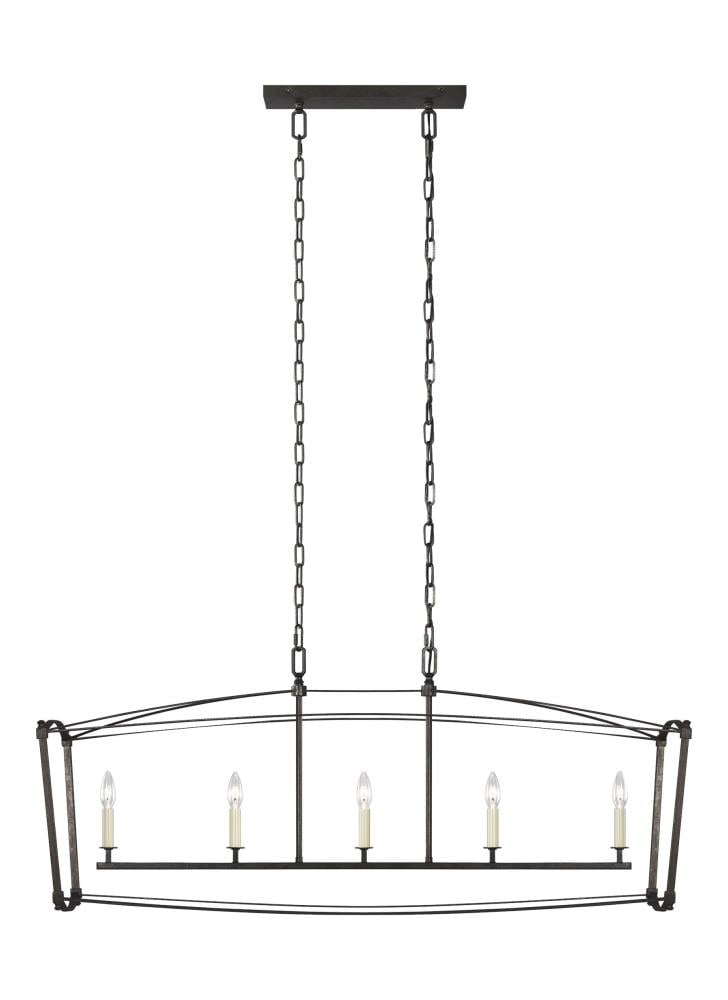 Thayer Smith Steel 5-Light Candelabra Linear Chandelier