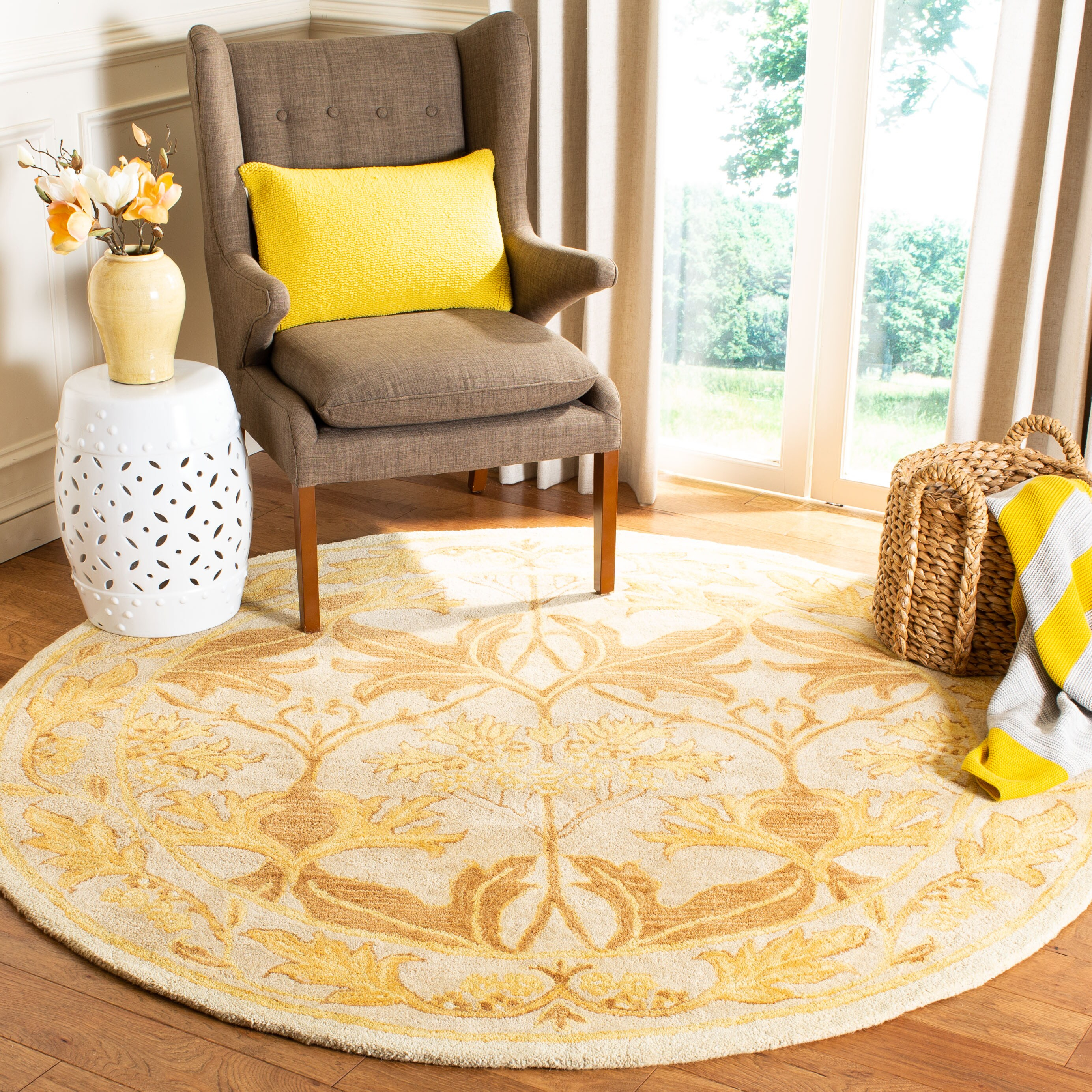 Safavieh ANATOLIA, BEIGE / GOLD, 4' X 4' Round, Area Rug