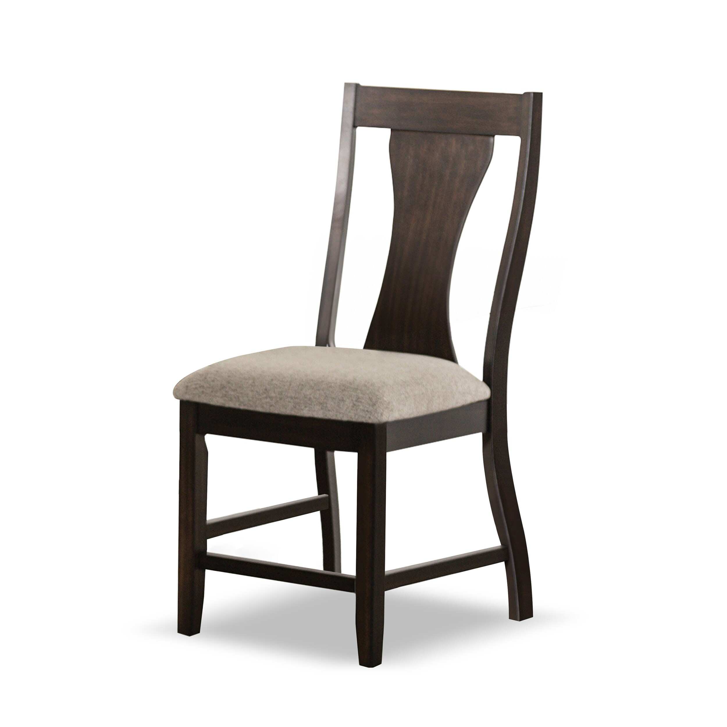 Furniture of America Rhiannon Upholstered Solid Wood Side Chairs, Set of 2, Espresso