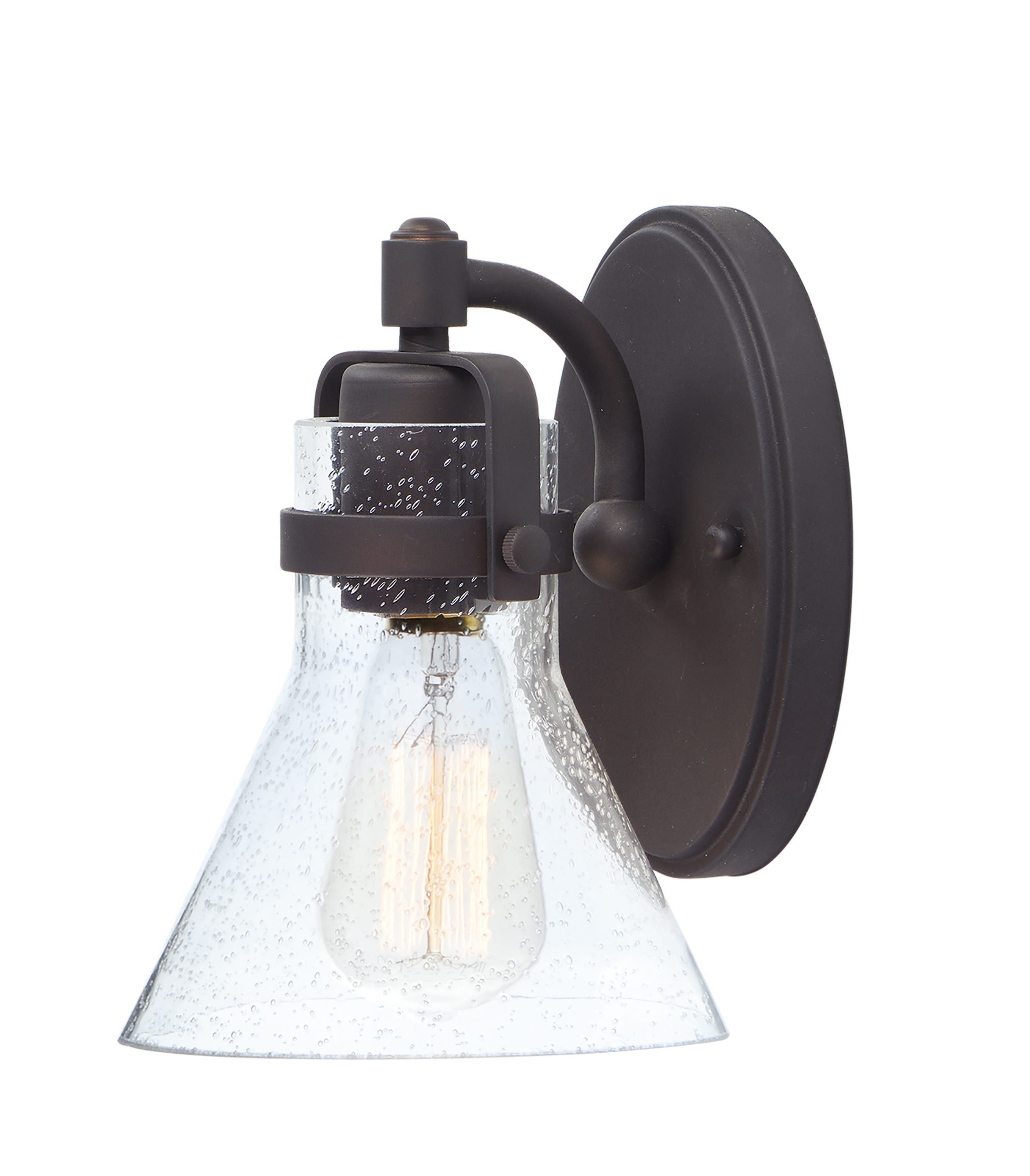 -One Light Wall Sconce With Bulb-6 Inches Wide By 8.5 Inches High-Oil Rubbed Bronze Finish-False Bulb Included Maxim Lighting 26111Cdoi