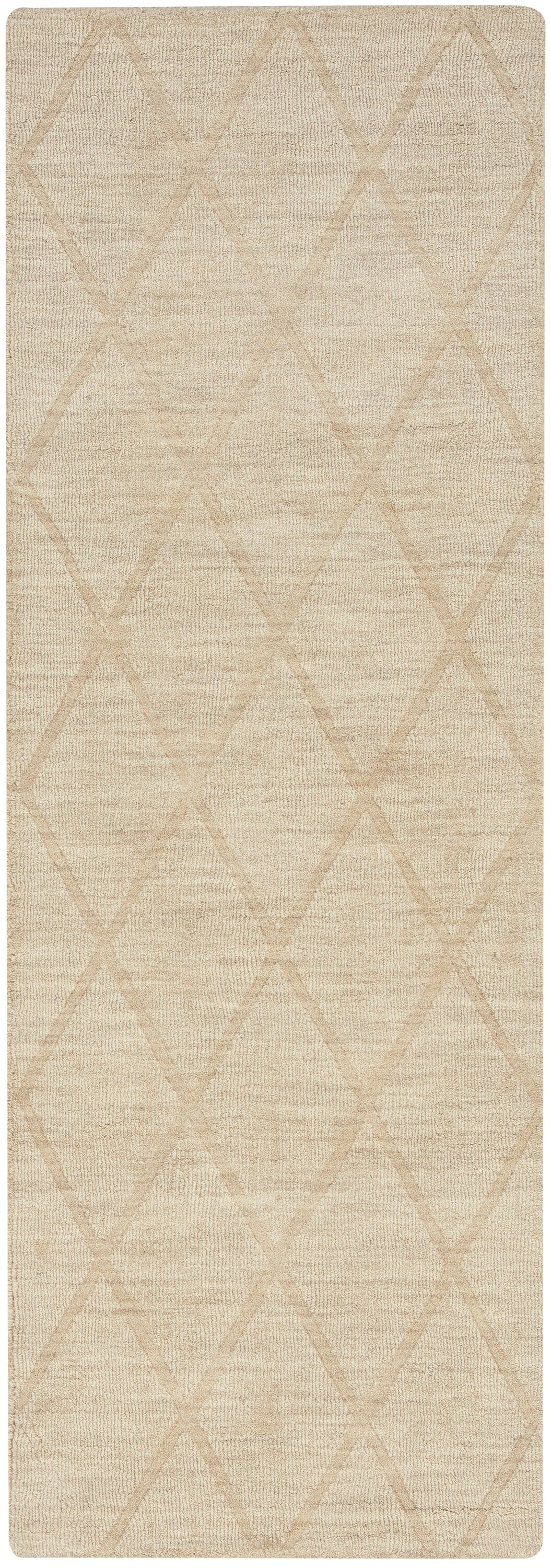 Nourison Wool Haven 2' x 6' Beige Modern Indoor Rug