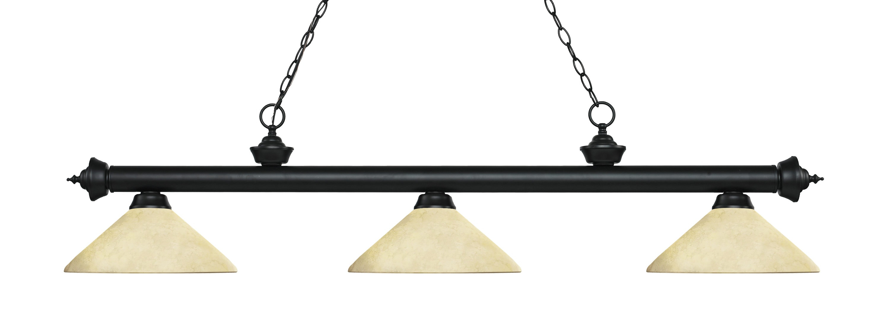 Z-Lite Riviera 3 - Light Island Pendant Light in  Matte Black