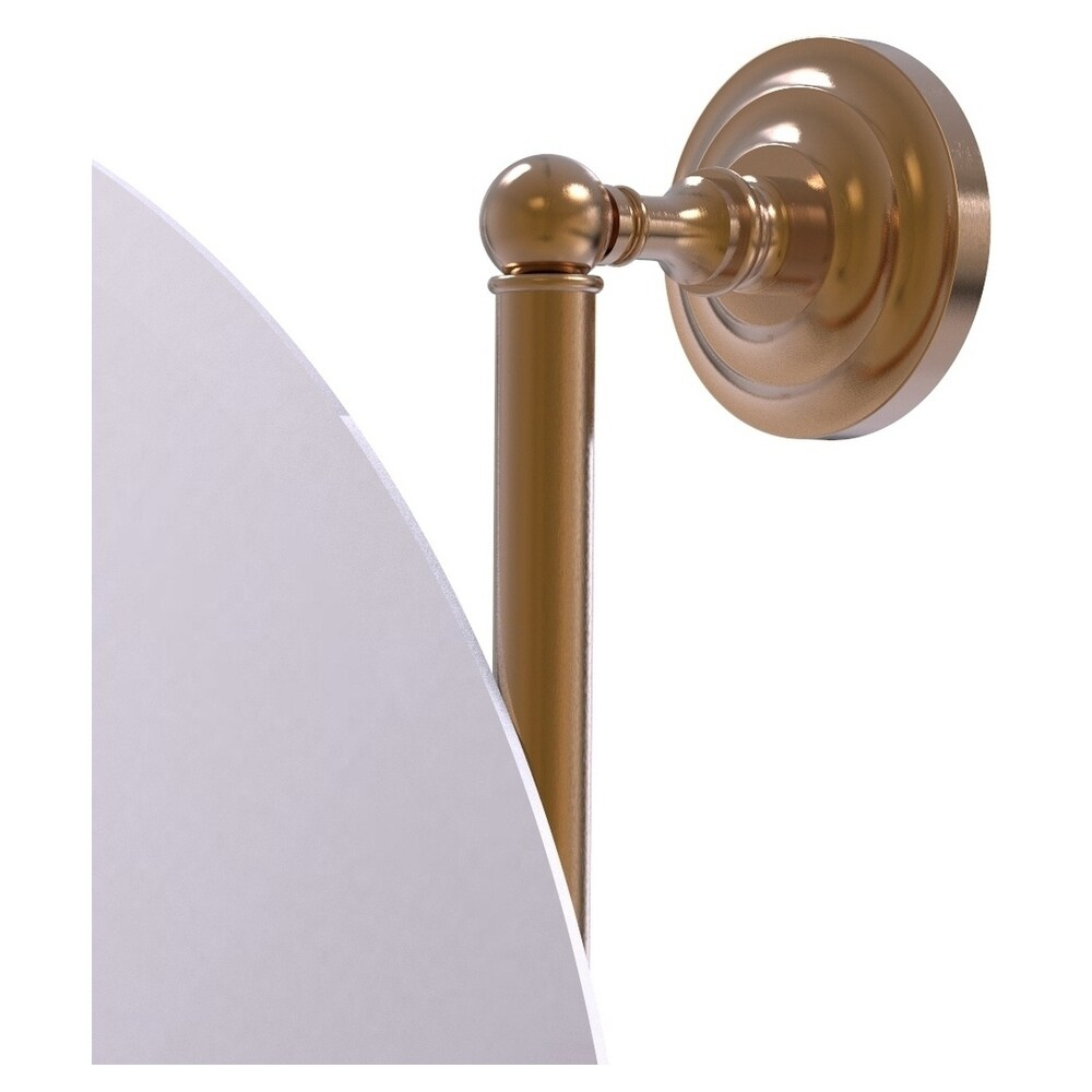 Que New Collection Round Frameless Rail Mounted Mirror - Brushed Bronze