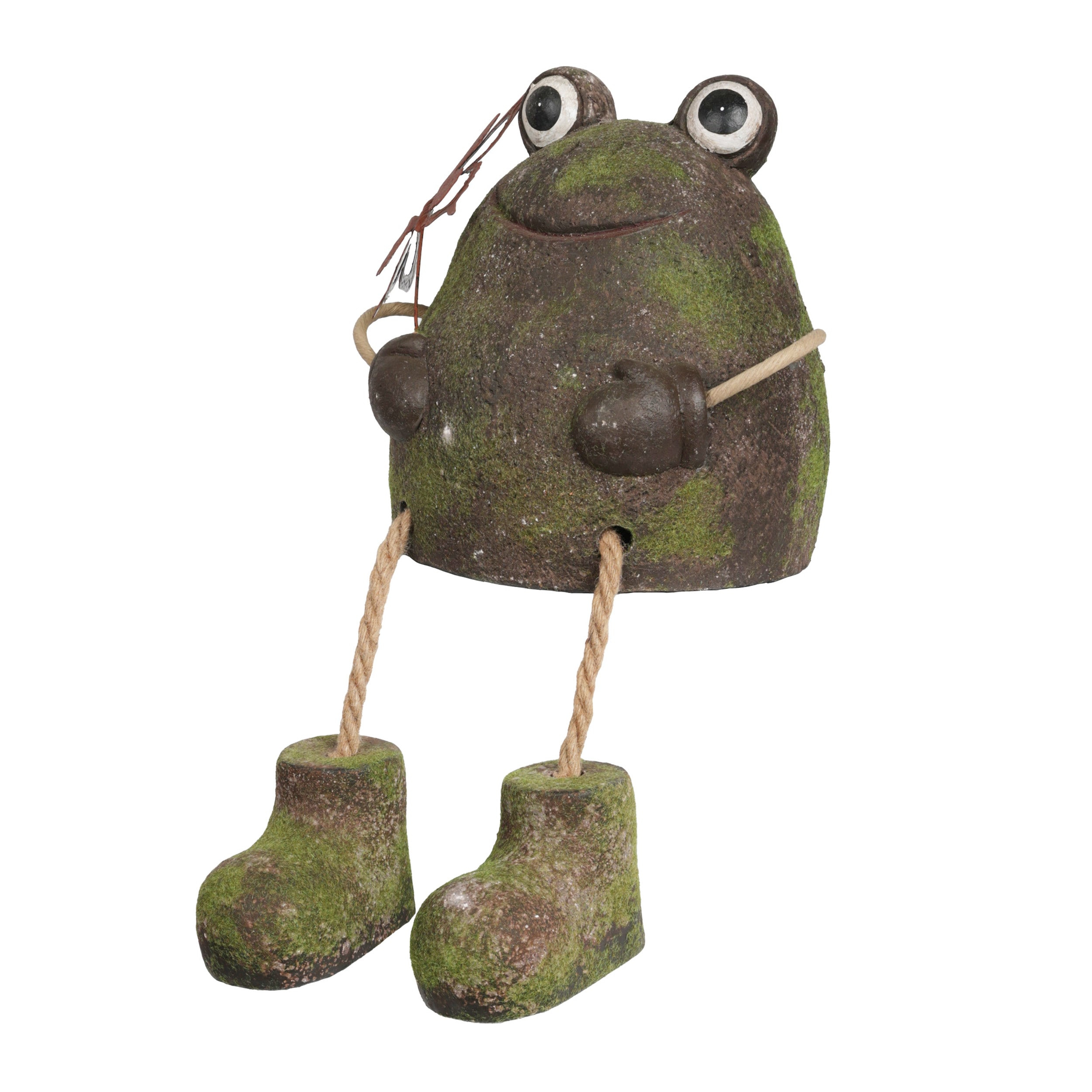 Alpine Corporation 12-in H x 11-in W Multiple colors/finishes Frog Garden Statue