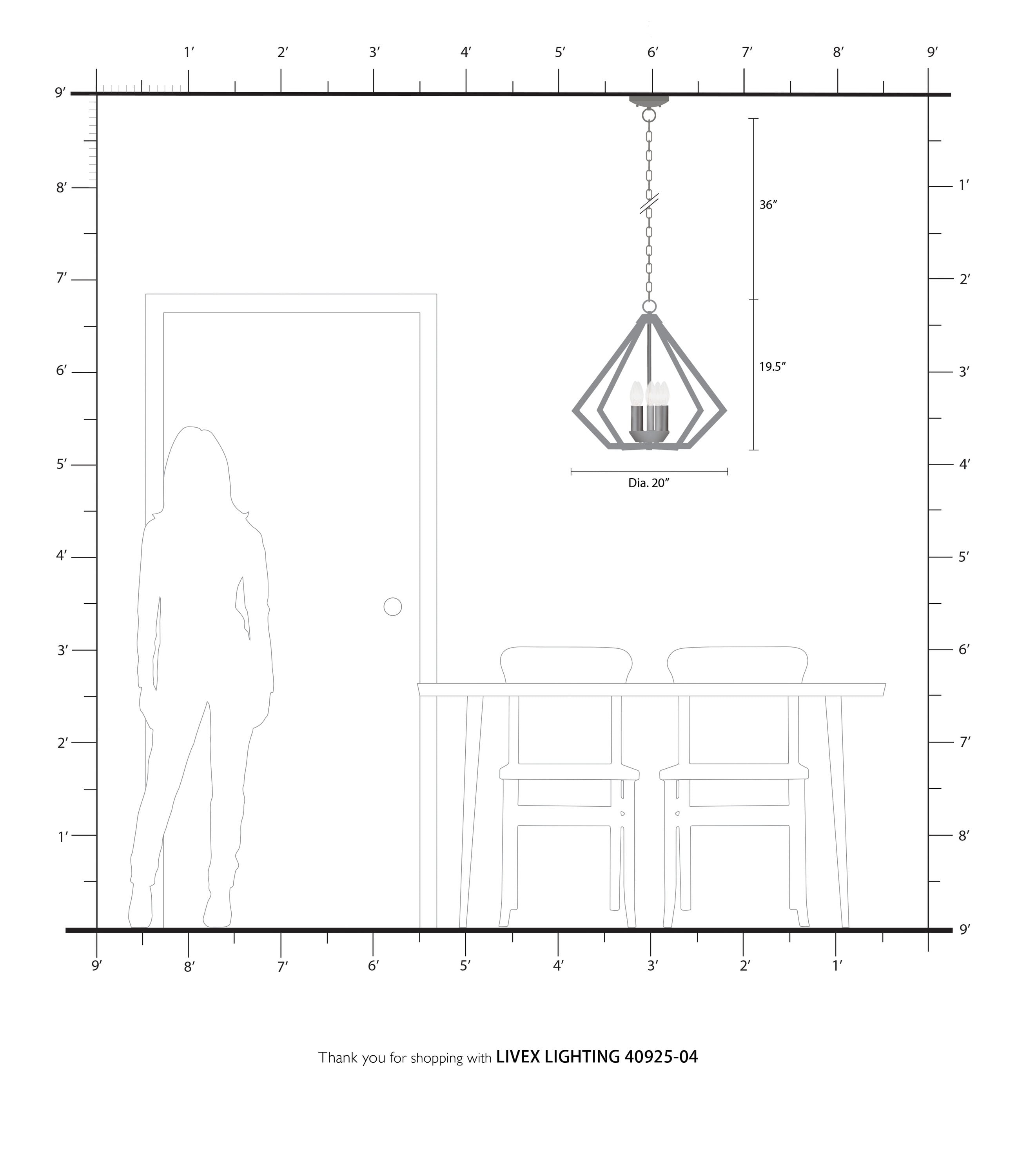 Livex Lighting Prism 5 - Light Chandelier in  Black