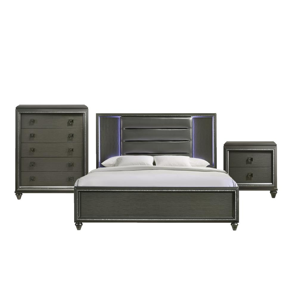 3pc Queen Farris Panel Bedroom Set Black - Picket House Furnishings
