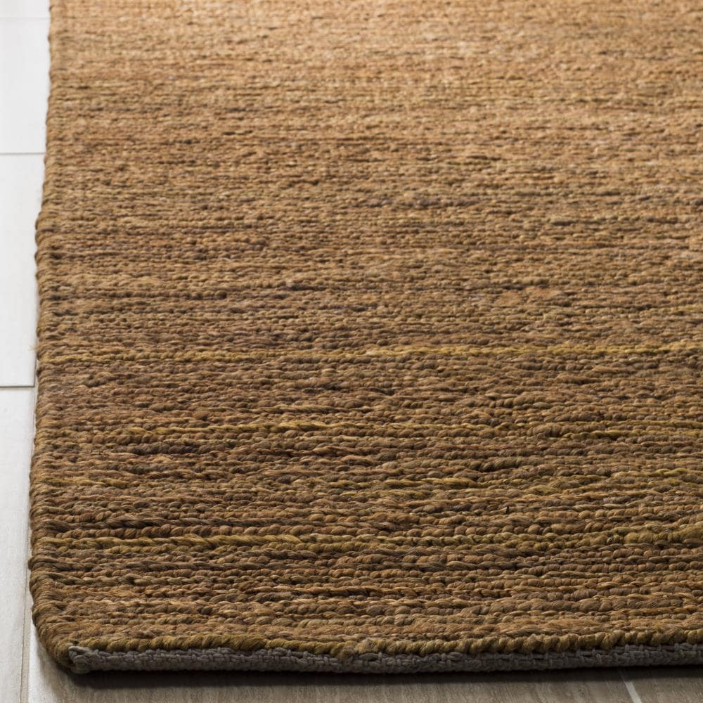 SAFAVIEH Organic Elissa Solid Braided Jute Runner Rug, Gold, 2'6" x 10'