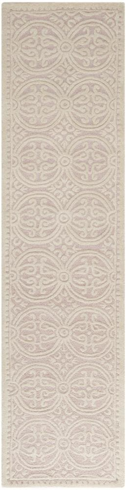 SAFAVIEH Cambridge Leslie Geometric Wool Runner Rug, Light Pink/Ivory, 2'6" x 10'