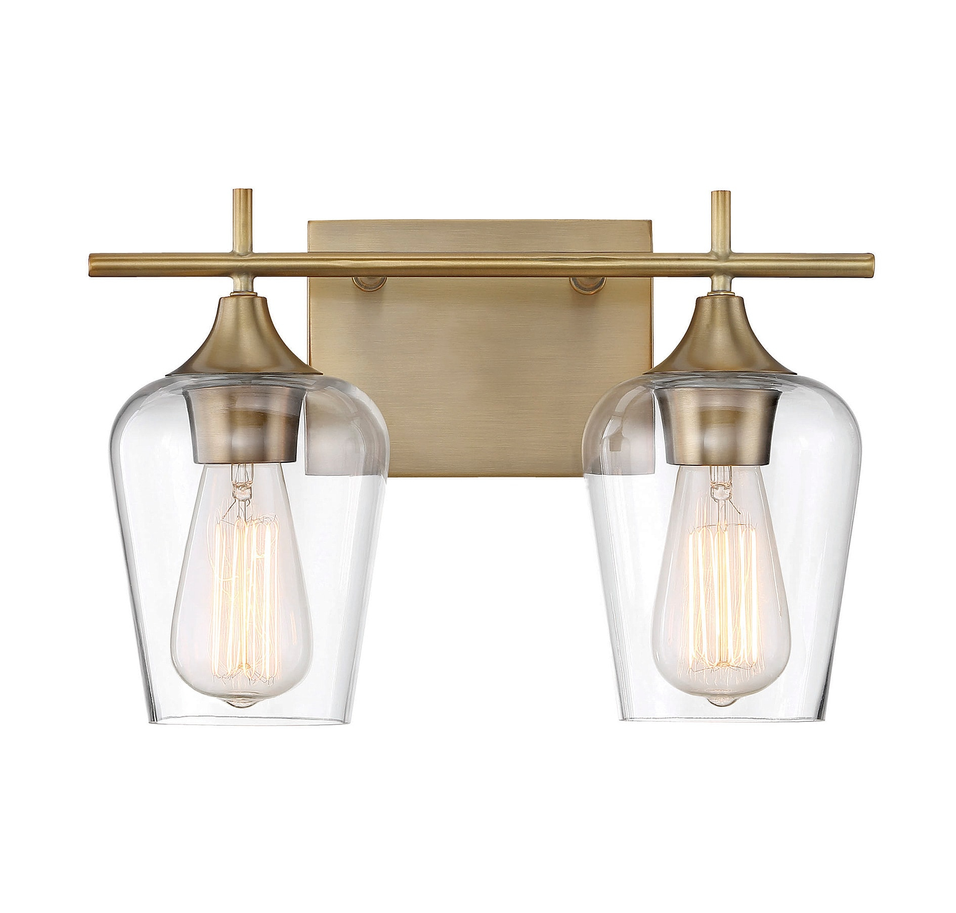 Savoy House Octave 2 - Light Vanity in  Warm Brass