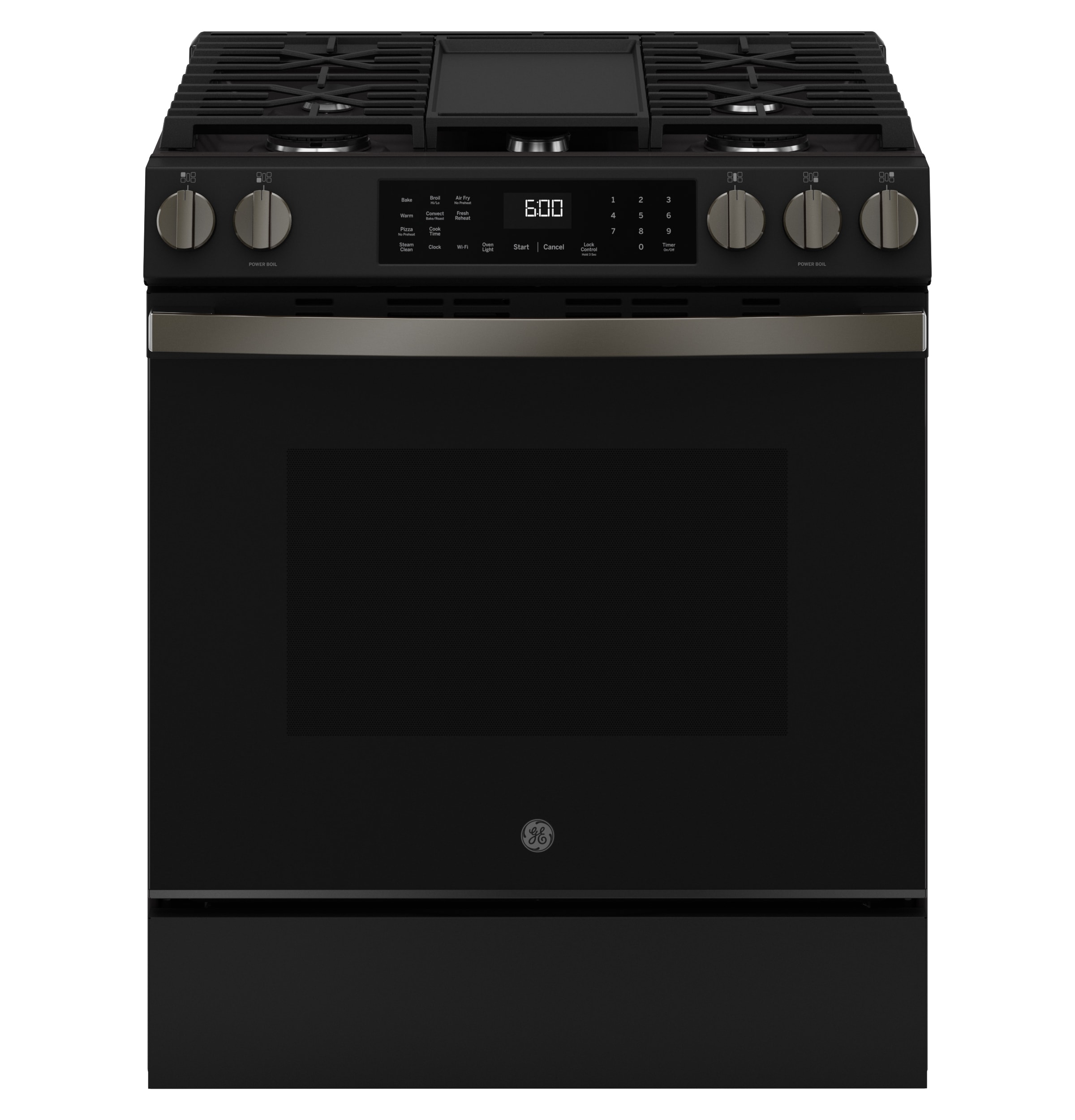 GE 30" Slide-In Front-Control Convection Gas Range with No Preheat Air Fry GGS600AVDS