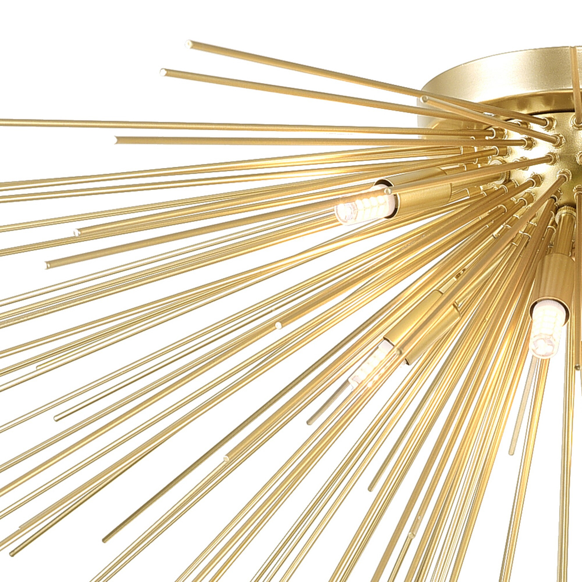 Savannah Starburst Gold Leaf 8-Light LED Flush Mount