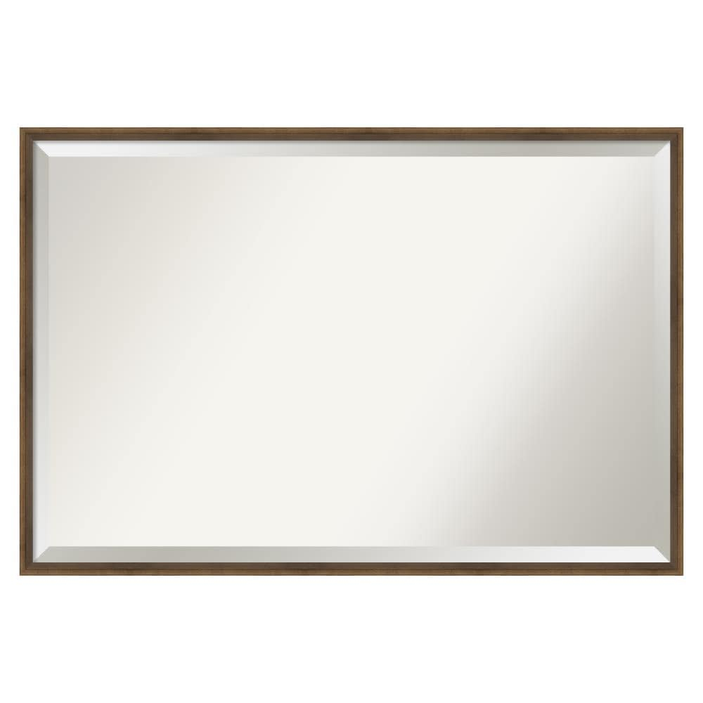Lucie Bronze 37" Wood Beveled Bathroom Vanity Mirror
