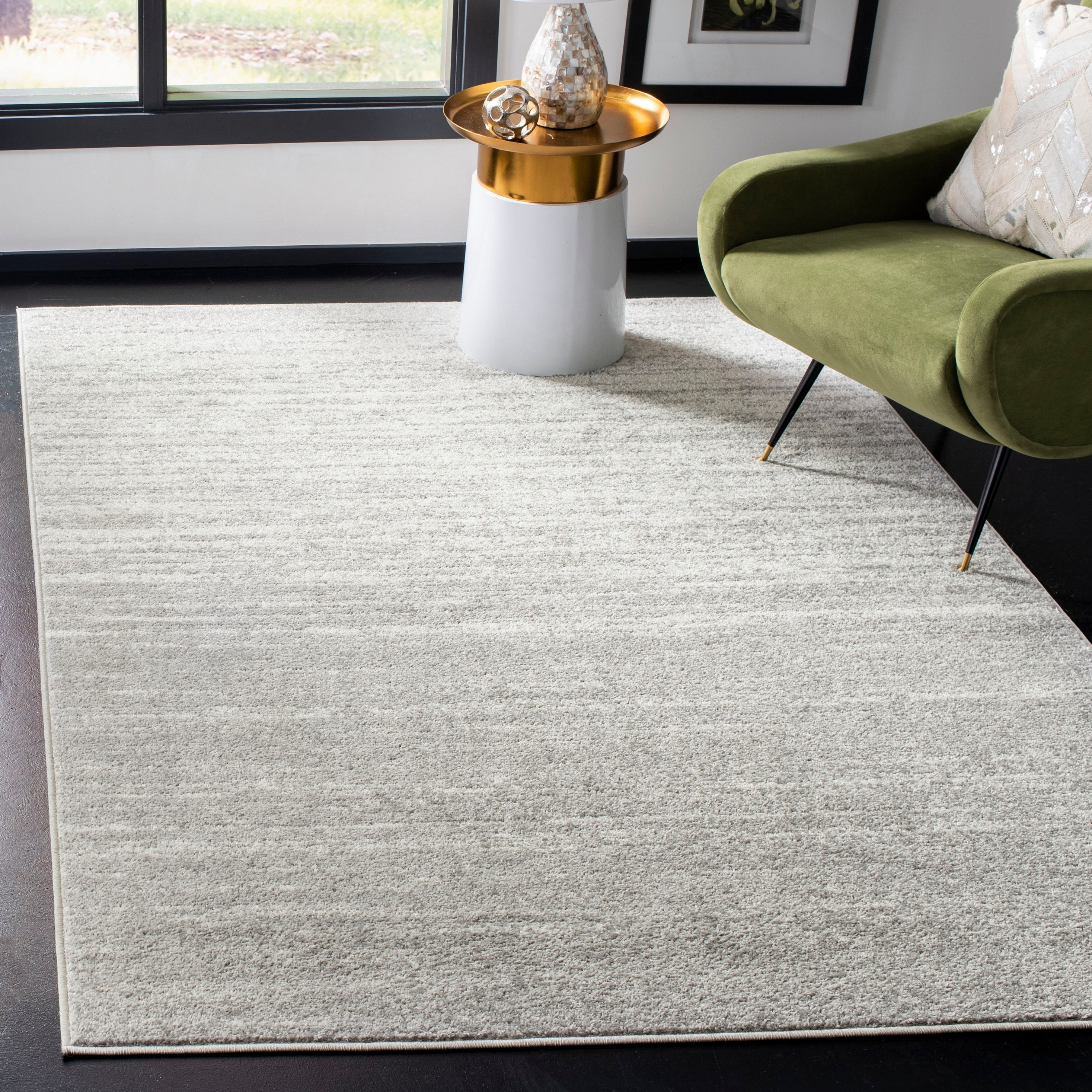 SAFAVIEH Adirondack Esmond Abstract Area Rug, Light Grey/Grey, 12' x 12' Square
