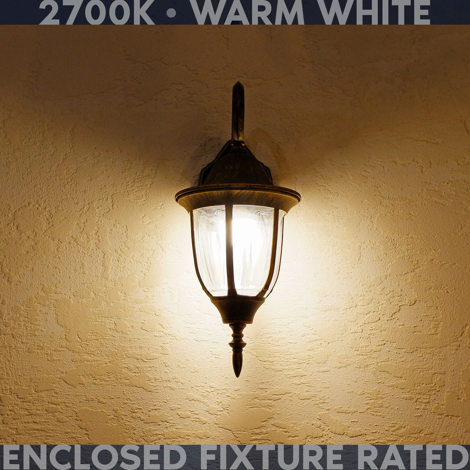 Luxrite E12 Candelabra LED Light Bulbs, 2700K, Dimmable, 4.5W, 500 Lumens, HX10.5 Glass, Wet Rated, UL Listed 6 Pack