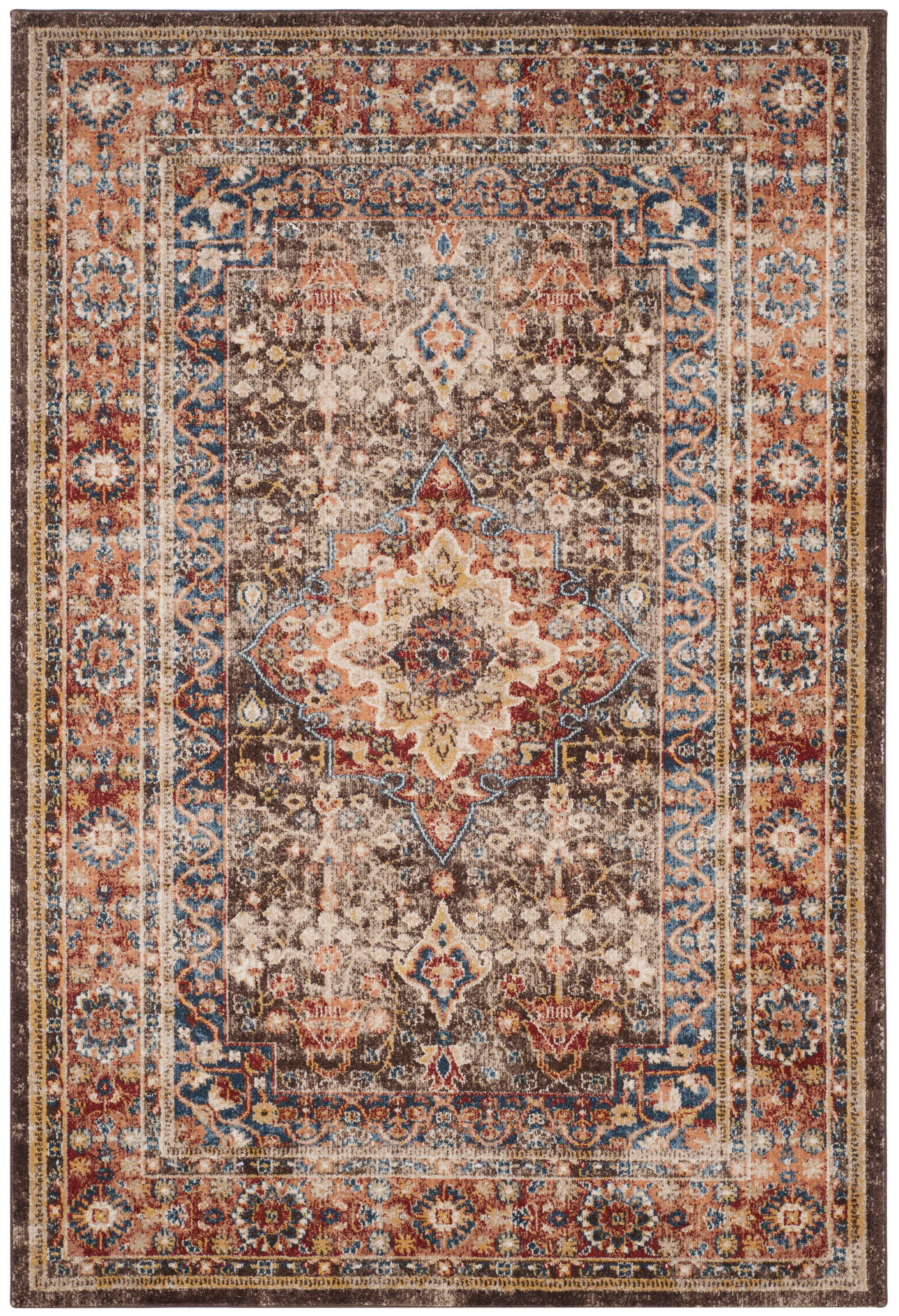 SAFAVIEH Bijar Rhona Oriental Area Rug, Brown/Rust, 4' x 6'