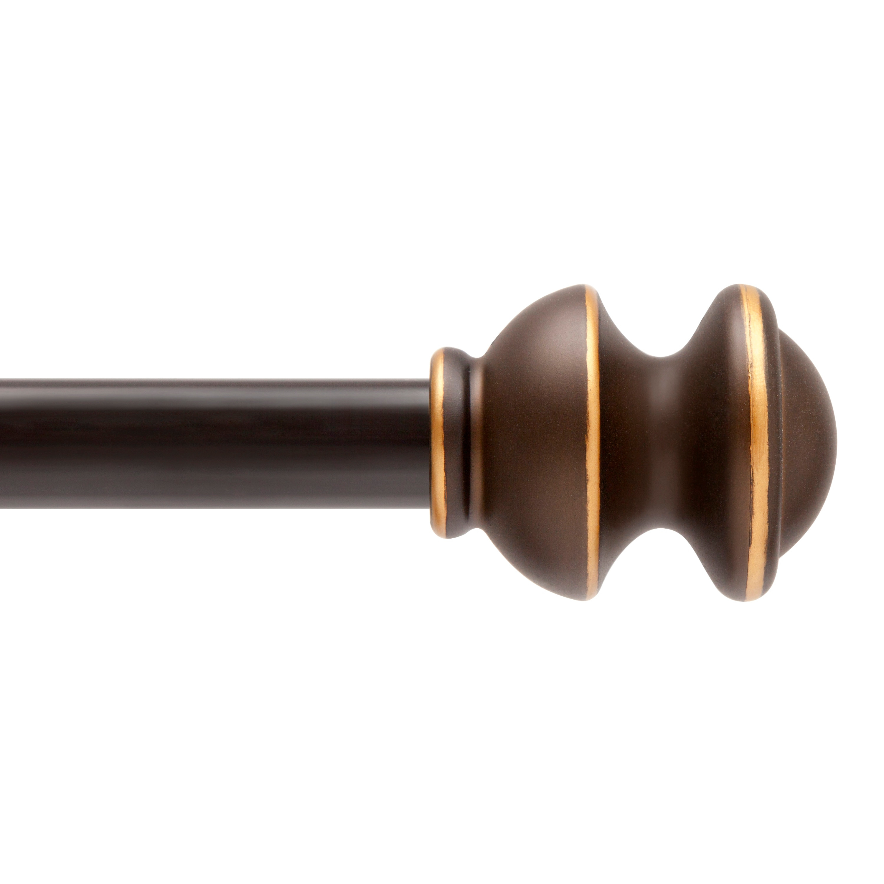Kenney® Kendall 5/8" Standard Decorative Window Curtain Rod, 28-48", Oil Rubbed Bronze