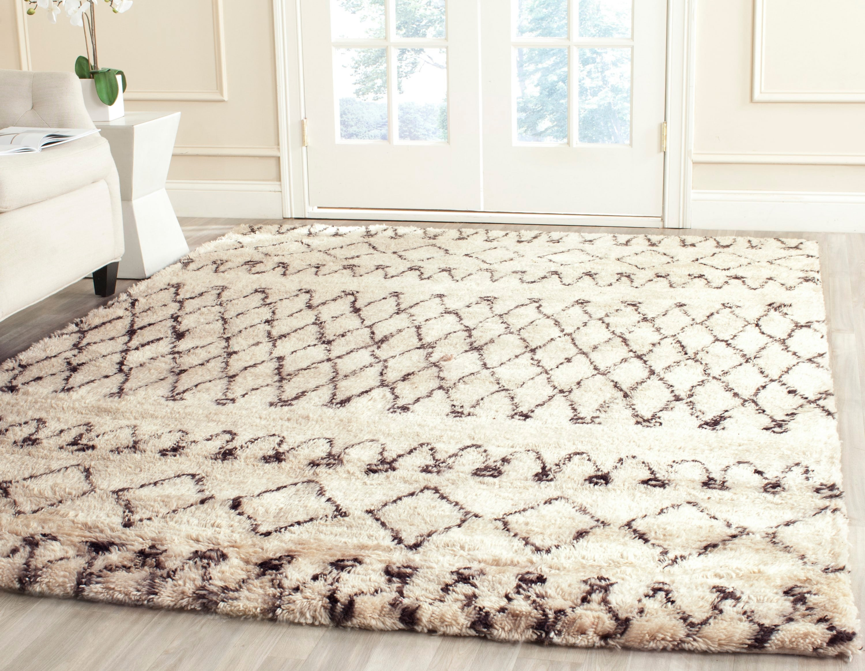 Safavieh CSB851 Casablanca Area Rug-Finish:Ivory/Black,Shape:Shape,Size:Size