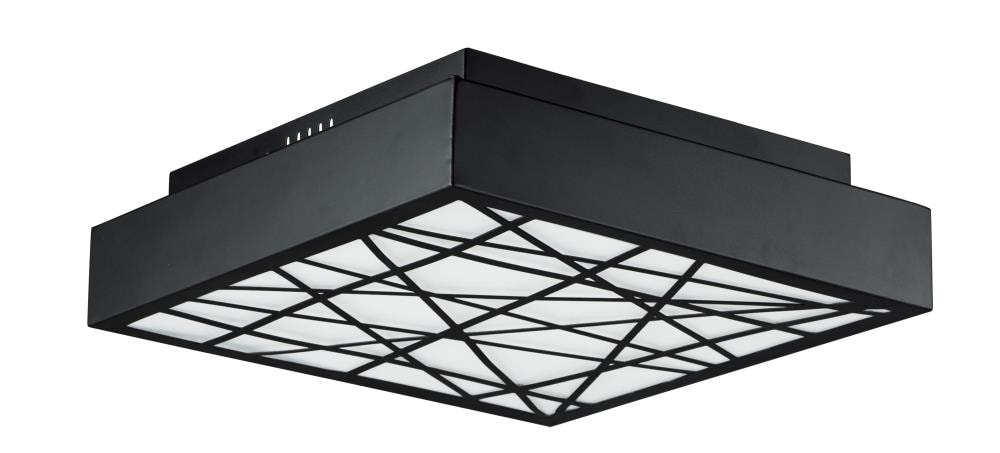 Et2 E20645-61 Intersect 16" Wide Integrated Led Flush Mount Square Ceiling Fixture - Black