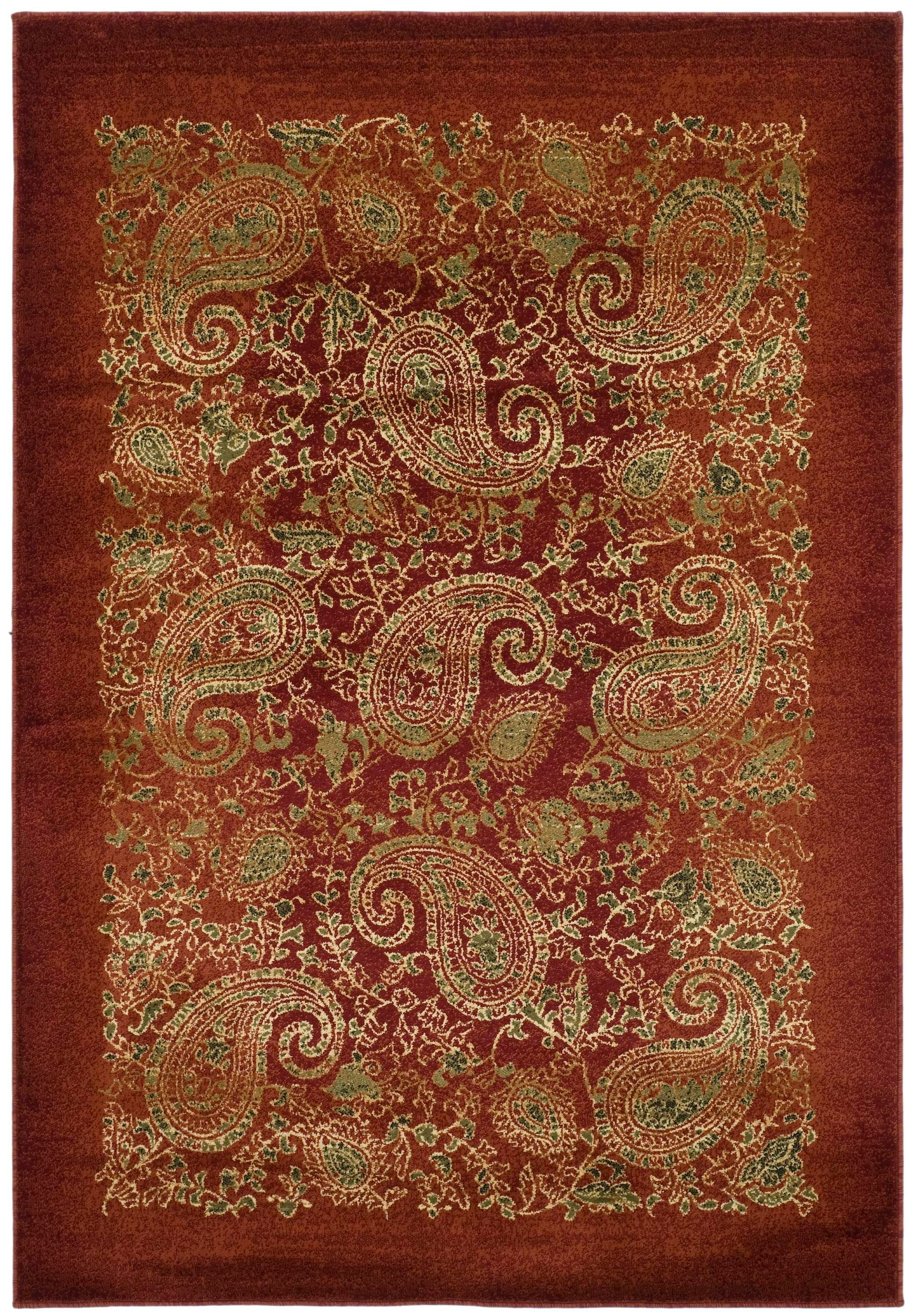 SAFAVIEH Lyndhurst Julia Traditional Floral Area Rug, Red/Multi, 6' x 9'