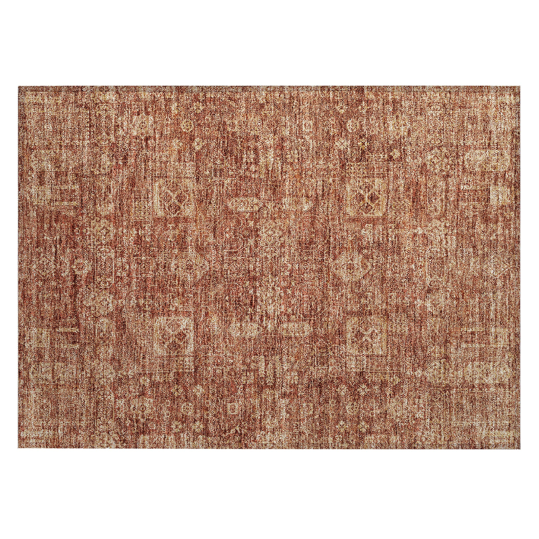 Addison Rugs Chantille ACN637 Paprika 1'8" x 2'6" Indoor Outdoor Area Rug, Easy Clean, Machine Washable, Non Shedding, Bedroom, Living Room, Dining Room, Kitchen, Patio Rug