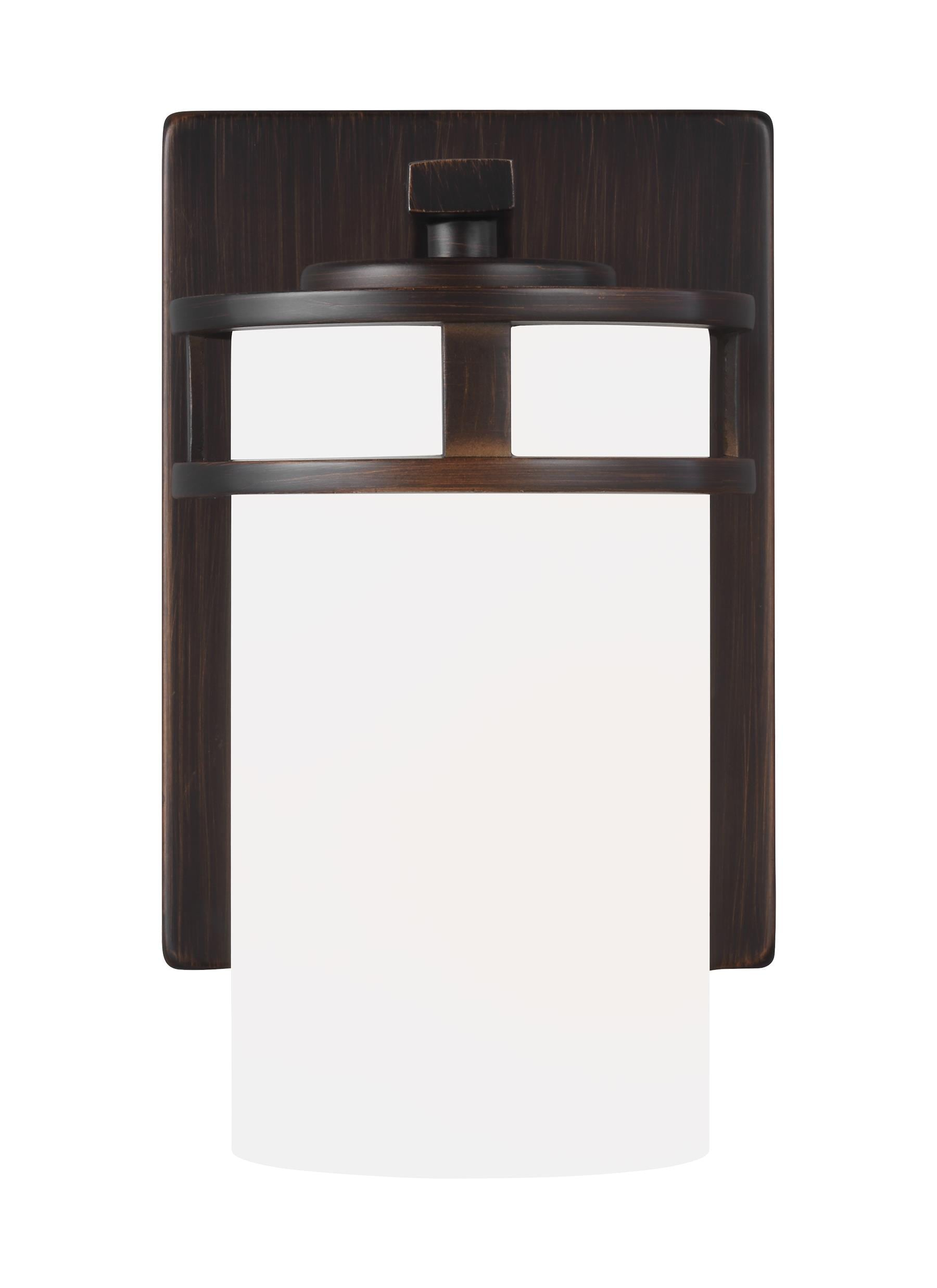 Generation Lighting 1-Light Robie Bath Fixture Wall Lamp Bronze 4121601-710, Bathroom Light Fixture for Home Decor, Vanity Light Fixture Uses A19 Standard or LED Light Bulbs