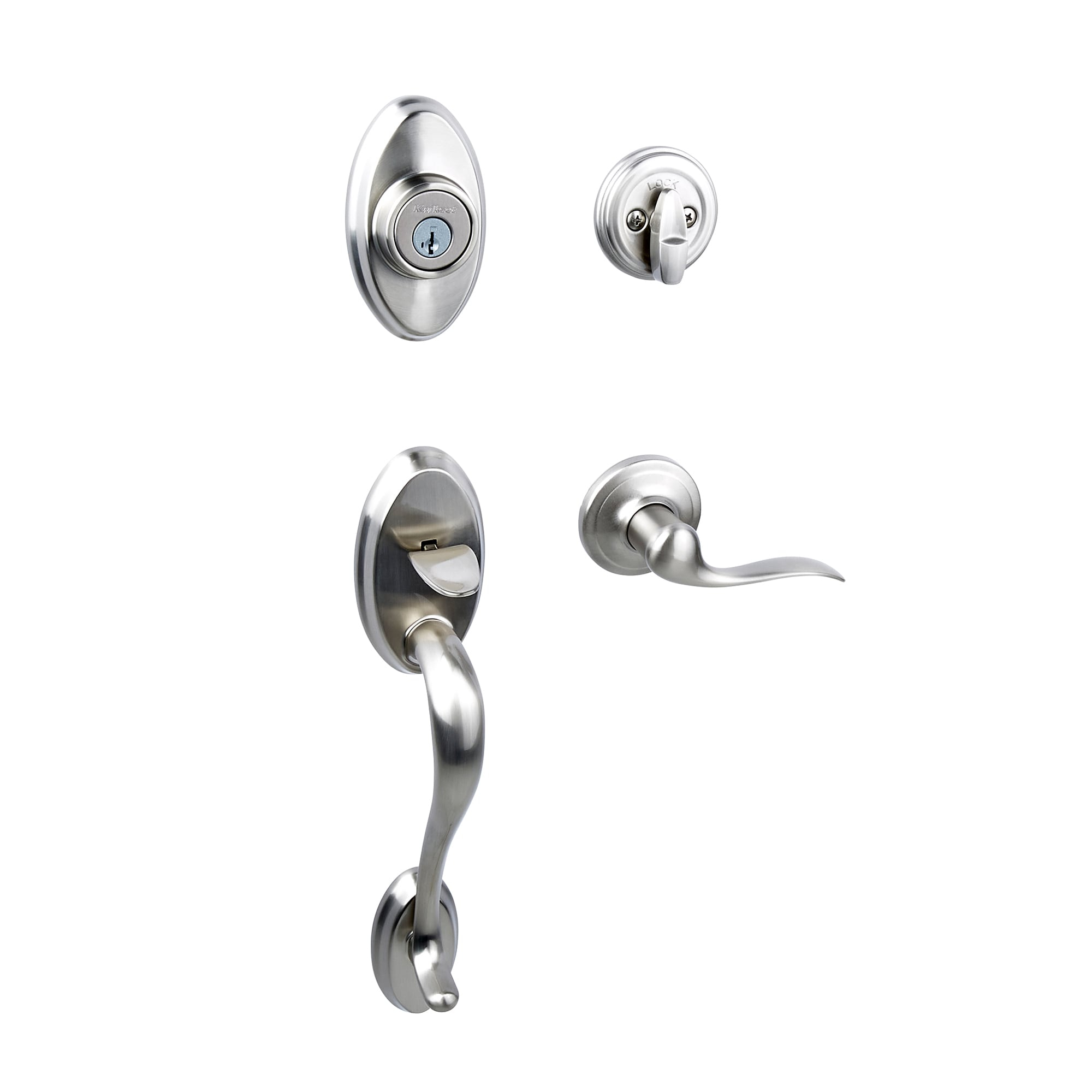 Kwikset 98001-107 Handleset with Deadbolt and Door and Rosette