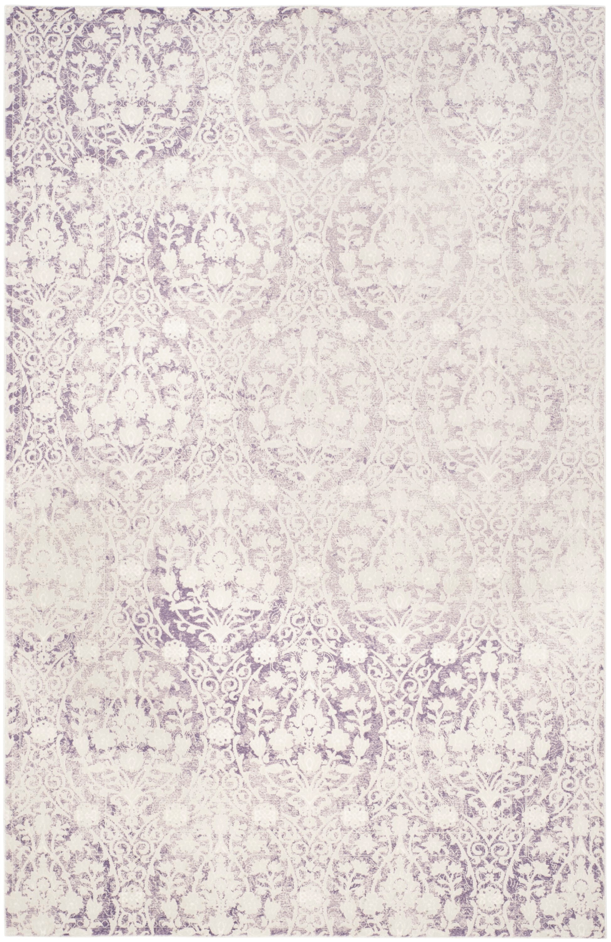 Safavieh Passion Parc 7 x 9 (ft) Loomed Synthetic Lavander/Ivory Rectangular Indoor Distressed/Overdyed Vintage Area rug