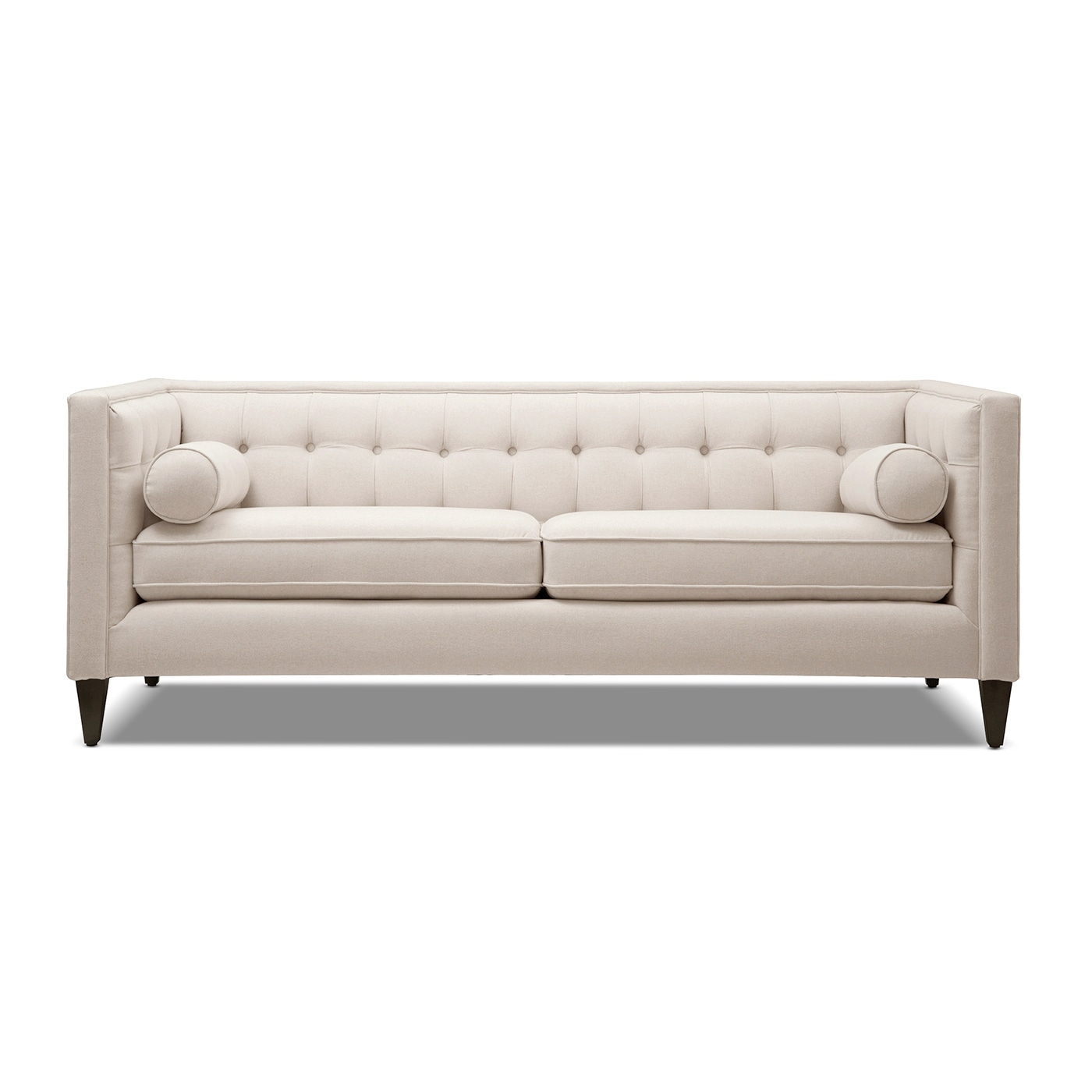 Jack 84" Tufted Tuxedo Sofa Double Cushion Sky Neutral