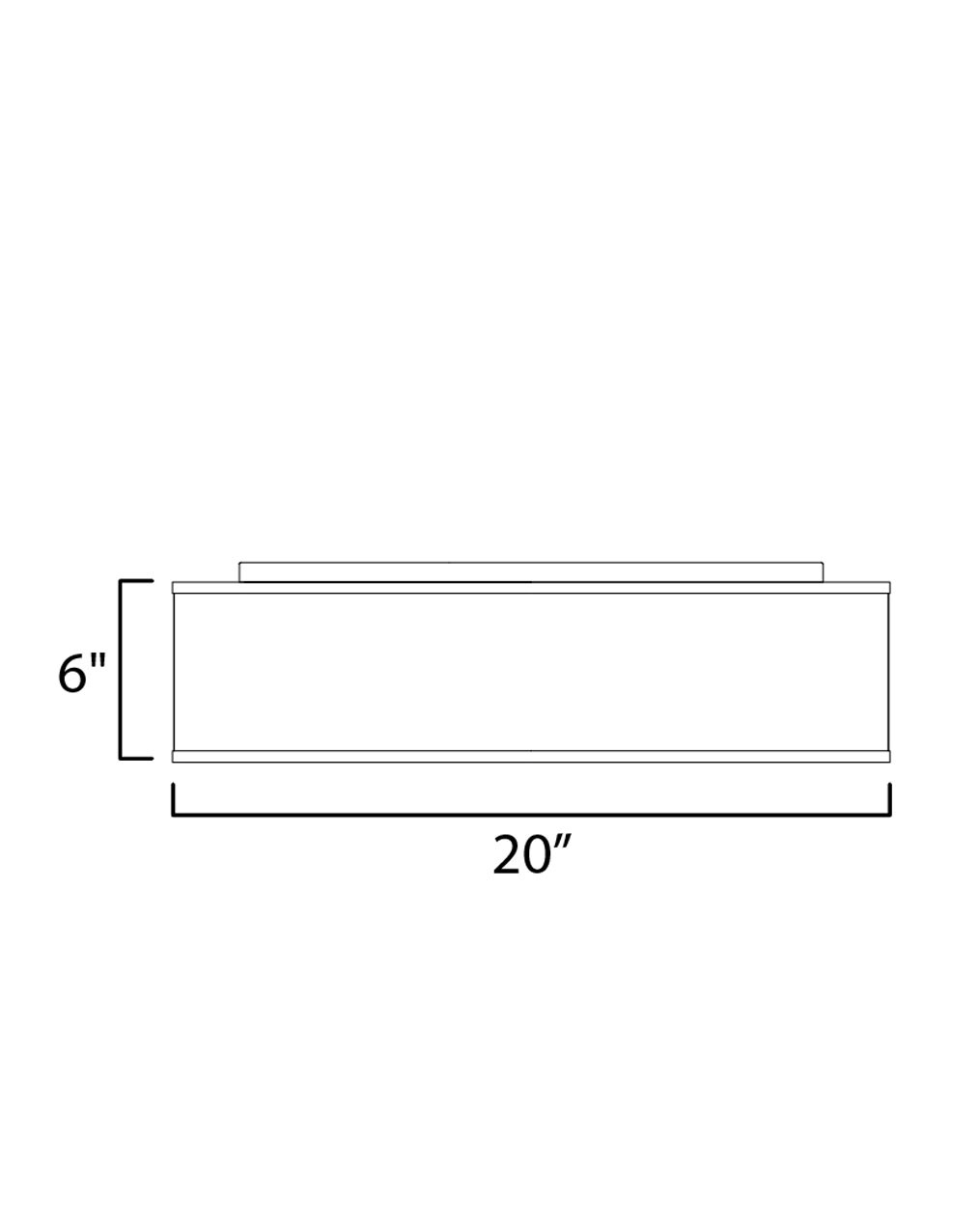 20 in. Prime LED Flush Mount Ceiling Light, White Organza