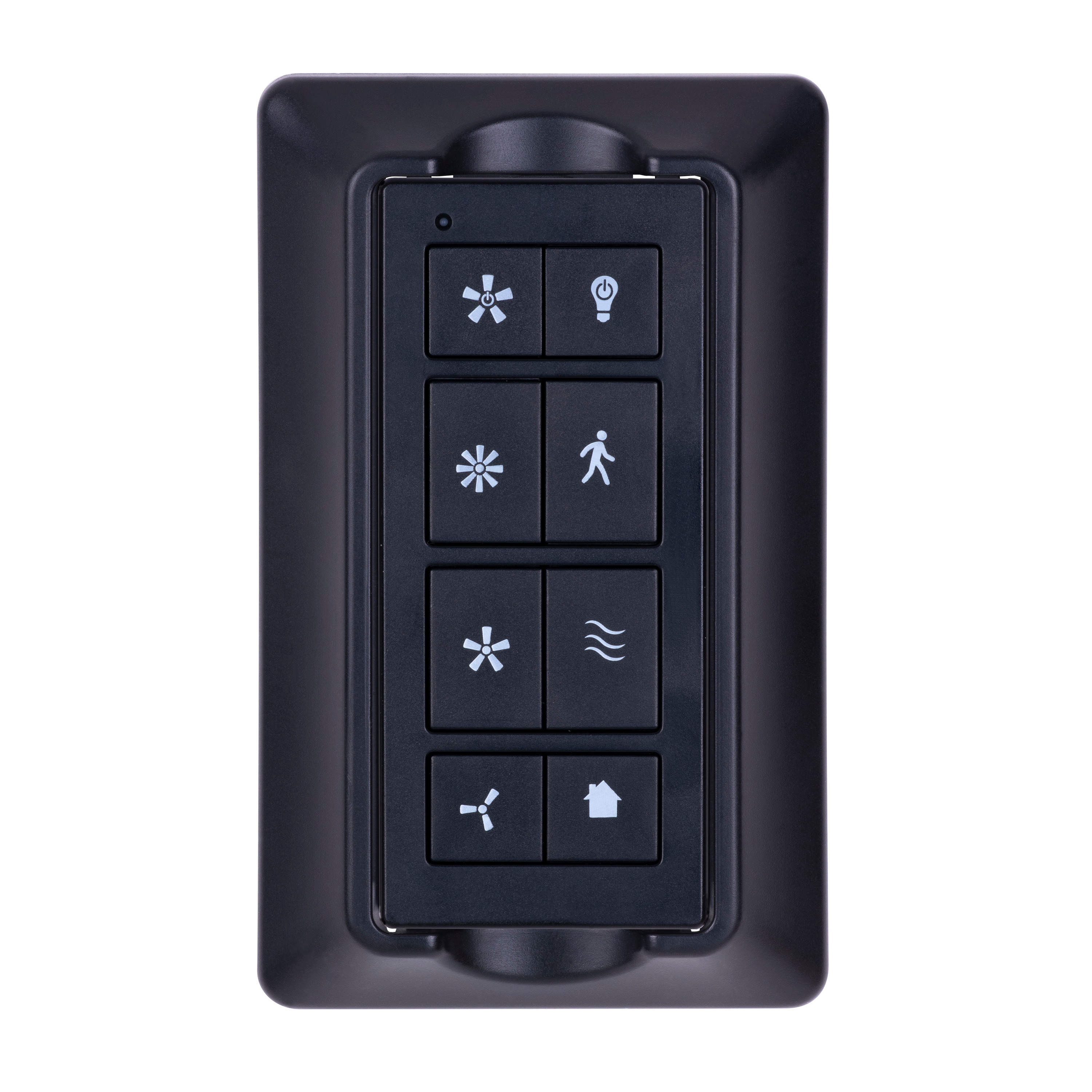 Prominence Home Universal Ceiling Fan Remote Control Kit with Receiver, Wall Dock and Batteries, For Downrod Ceiling Fans ONLY - Model 51487-01 - Black