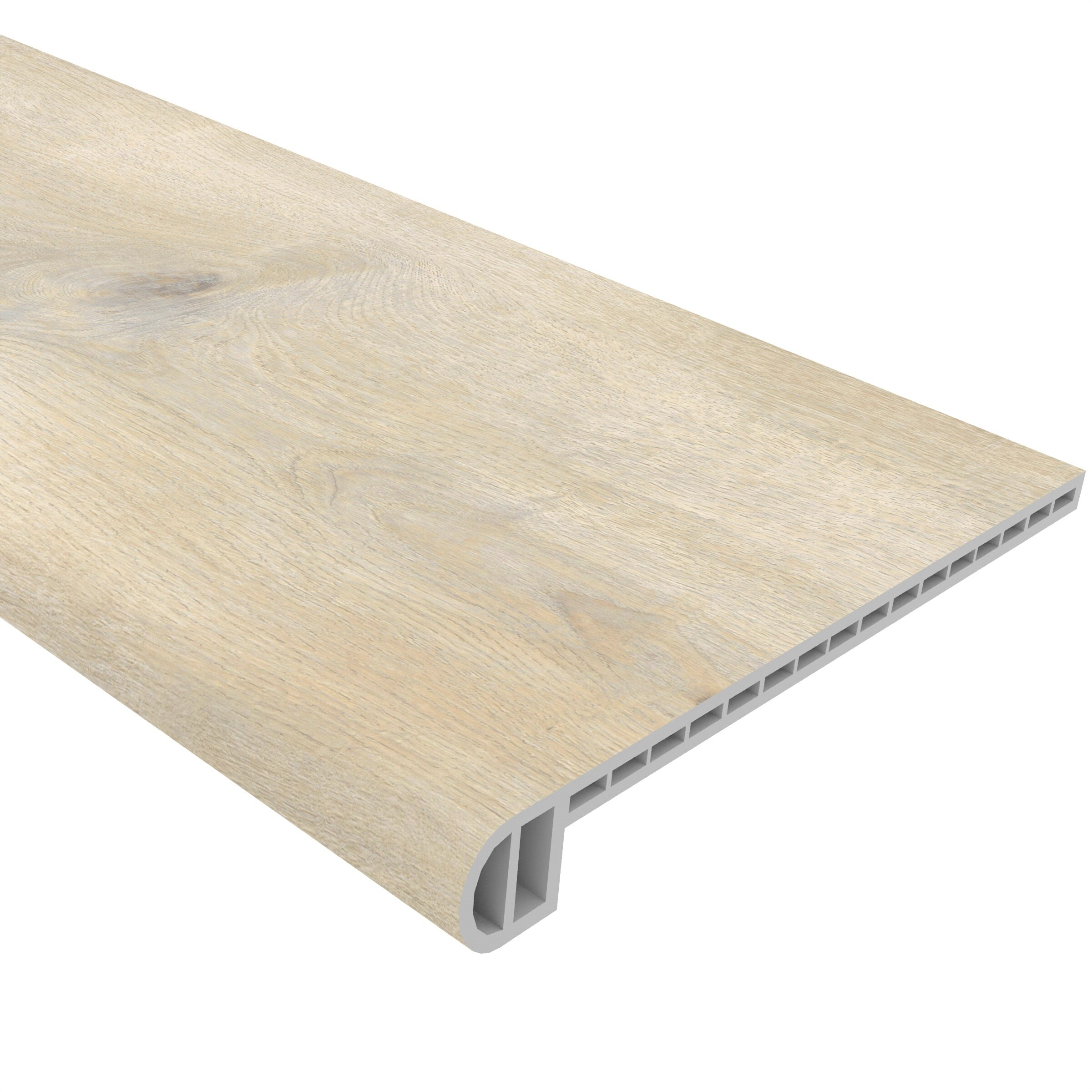 Victoria Home Vinyl 1.73'' Thick x 12.2'' Wide x 49.8'' Length Stair Tread with Cap Universal