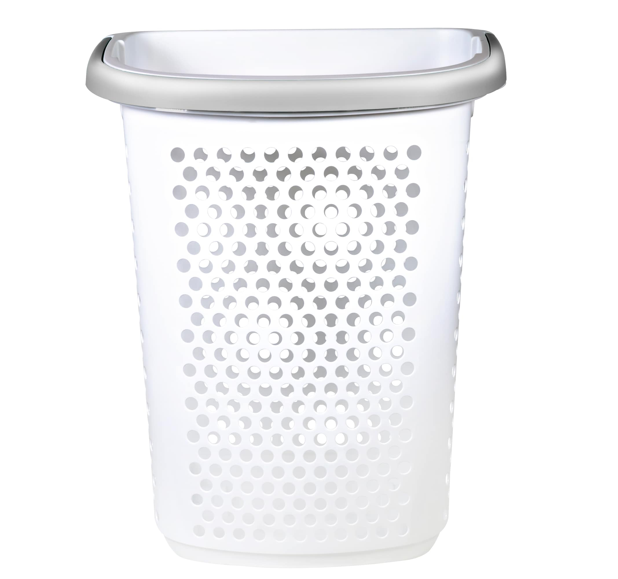 Style Selections 2-Bushel White Plastic Laundry Hamper