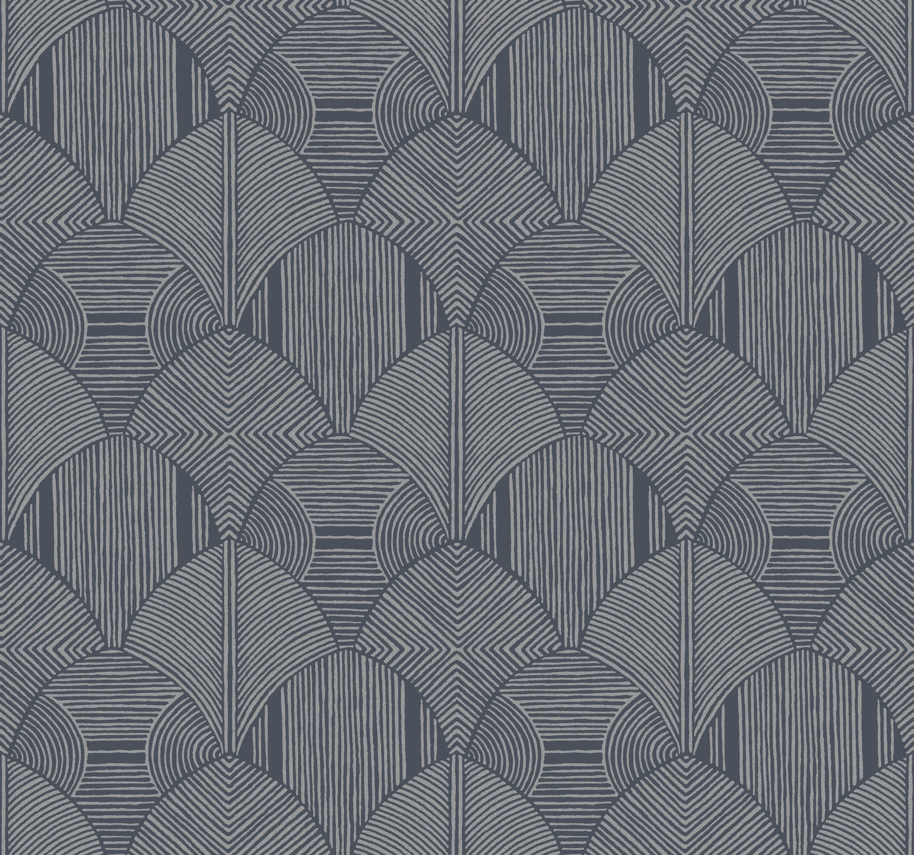 A-Street Prints Meyberg Silver Geometric Wallpaper | Perigold