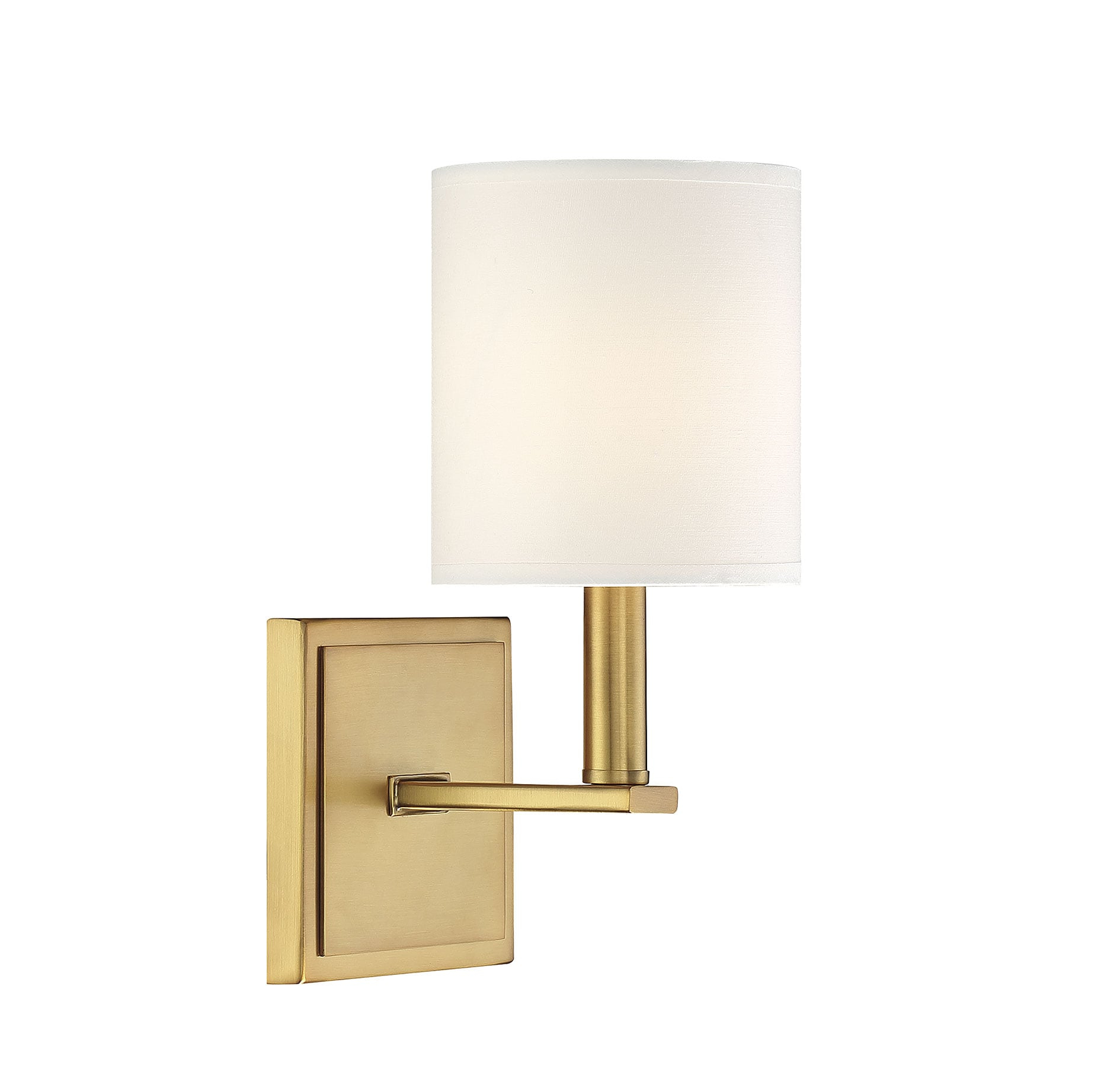 Waverly Warm Brass Dimmable Direct Wired Wall Sconce