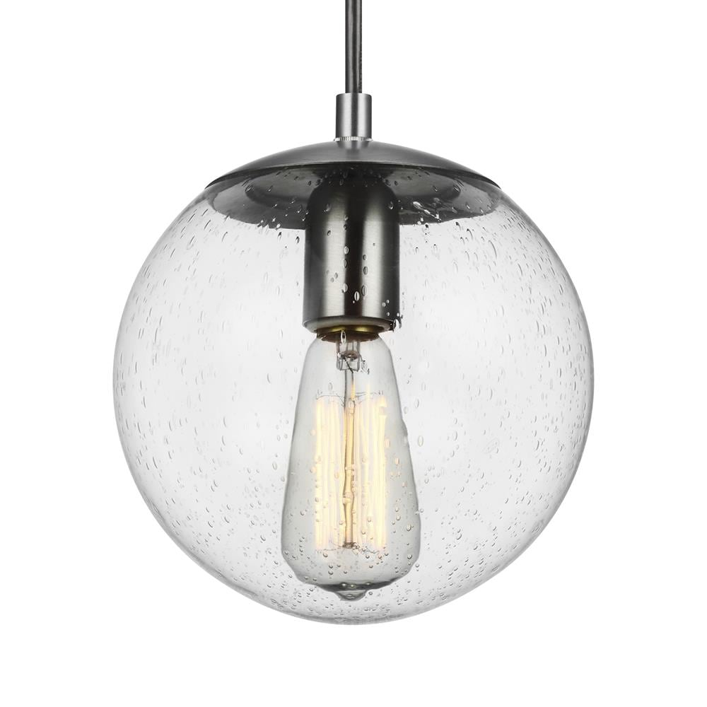 Leo 8'' Satin Aluminum Globe Pendant with Adjustable Cord