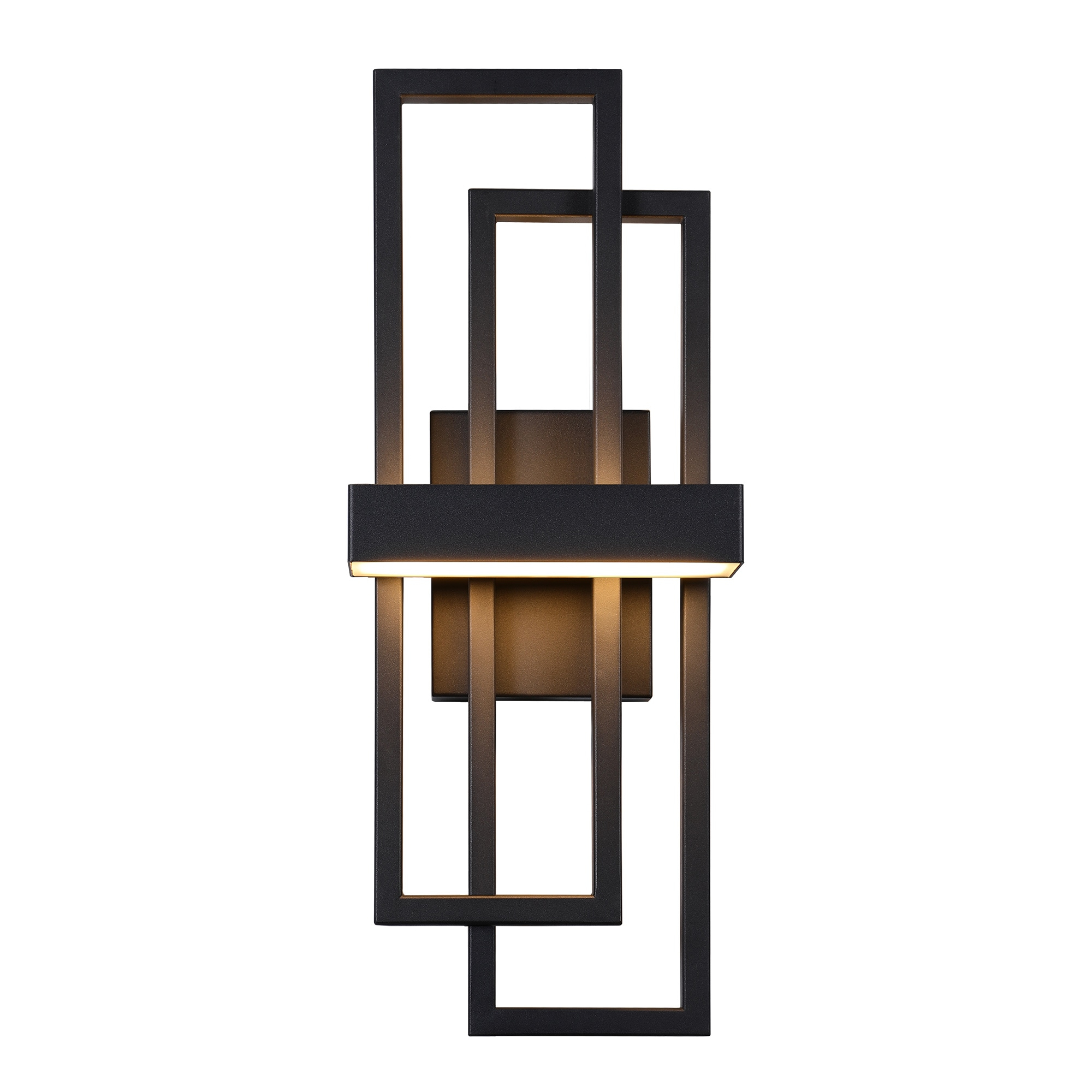 LamQee Wall Sconces 20-in H Brushed Black Hardwired Integrated LED Outdoor Wall Light